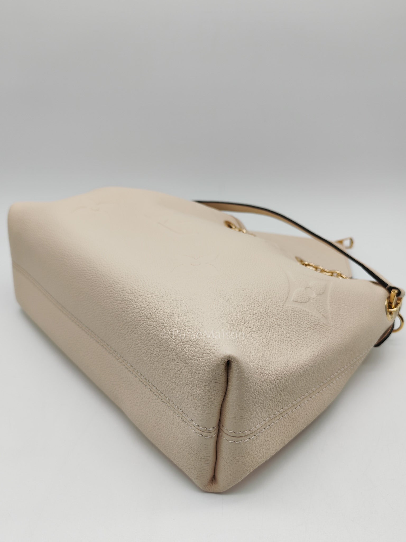 Louis Vuitton Bundle Bag in Cream Monogram Empreinte Giant and Gold Hardware Microchip