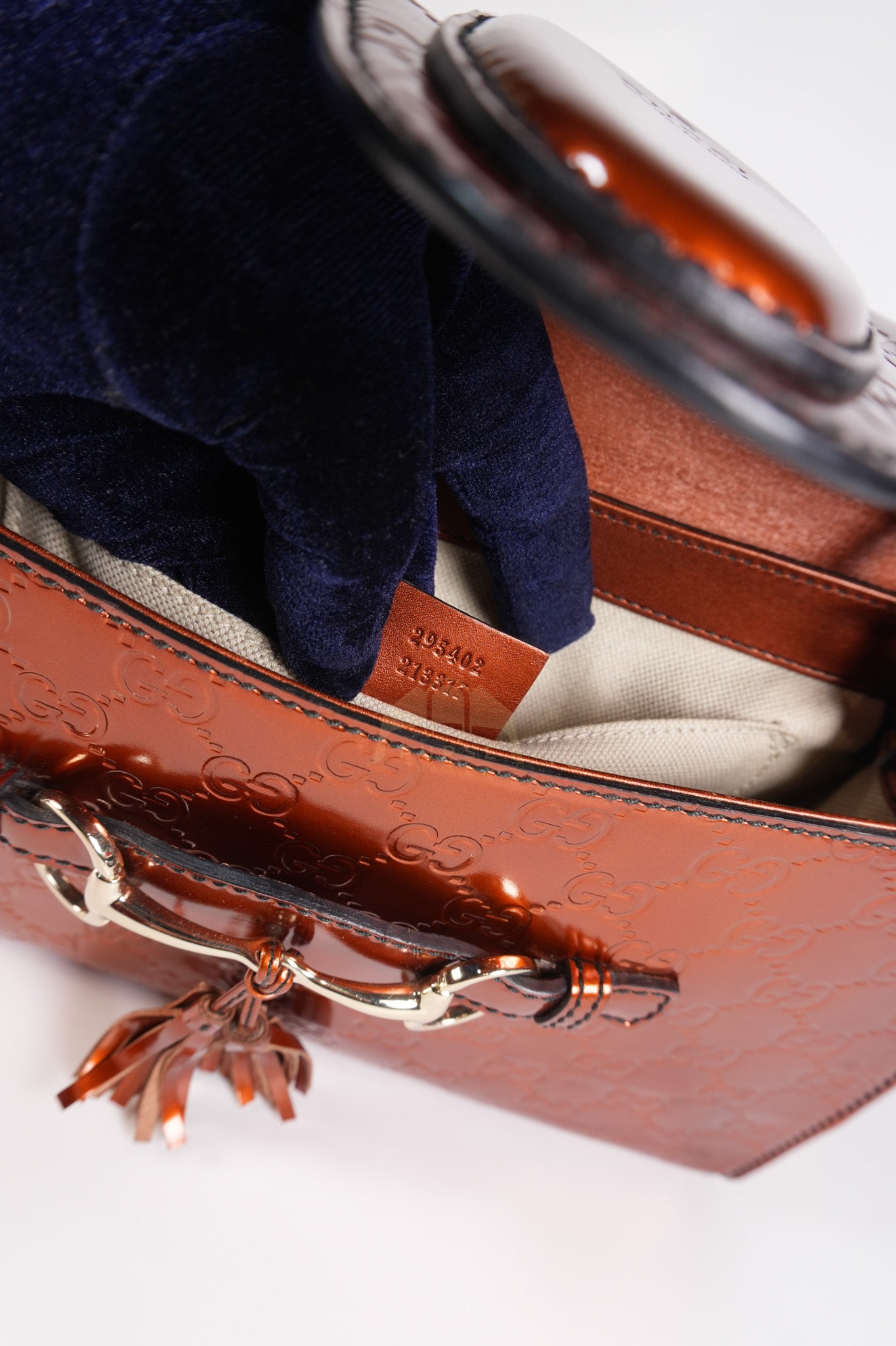 Emily Medium Metallic Guccissima Patent Orange Leather Chain Shoulder Bag | Purse Maison Luxury Bags Shop