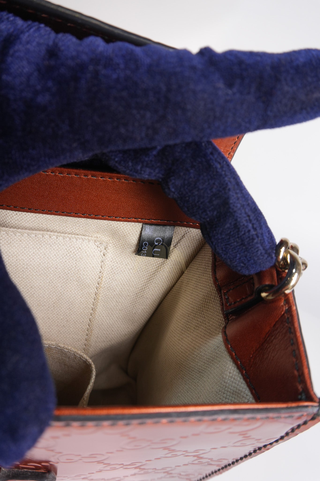 Emily Medium Metallic Guccissima Patent Orange Leather Chain Shoulder Bag | Purse Maison Luxury Bags Shop