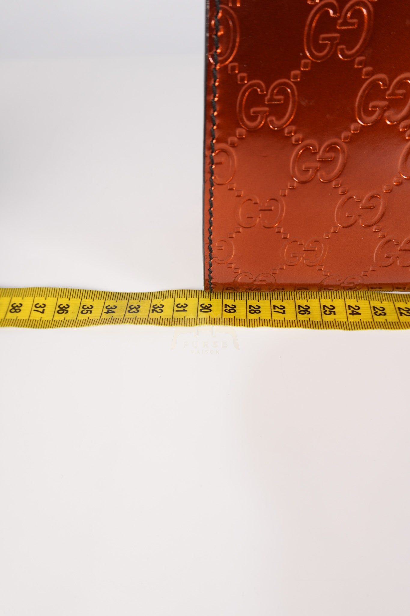 Emily Medium Metallic Guccissima Patent Orange Leather Chain Shoulder Bag | Purse Maison Luxury Bags Shop