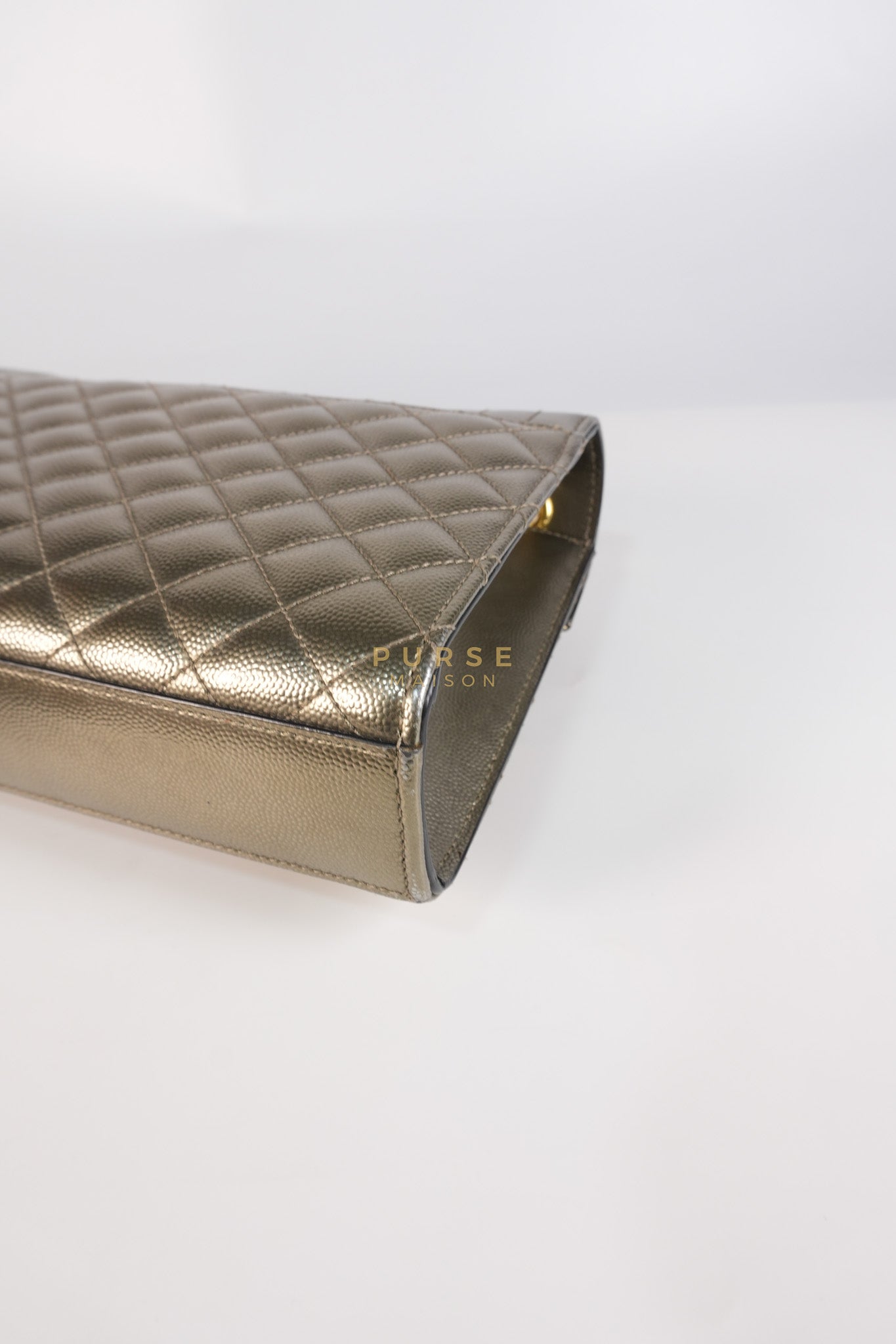 Envelope Bag in Metallic Grain de Poudre Leather | Purse Maison Luxury Bags Shop