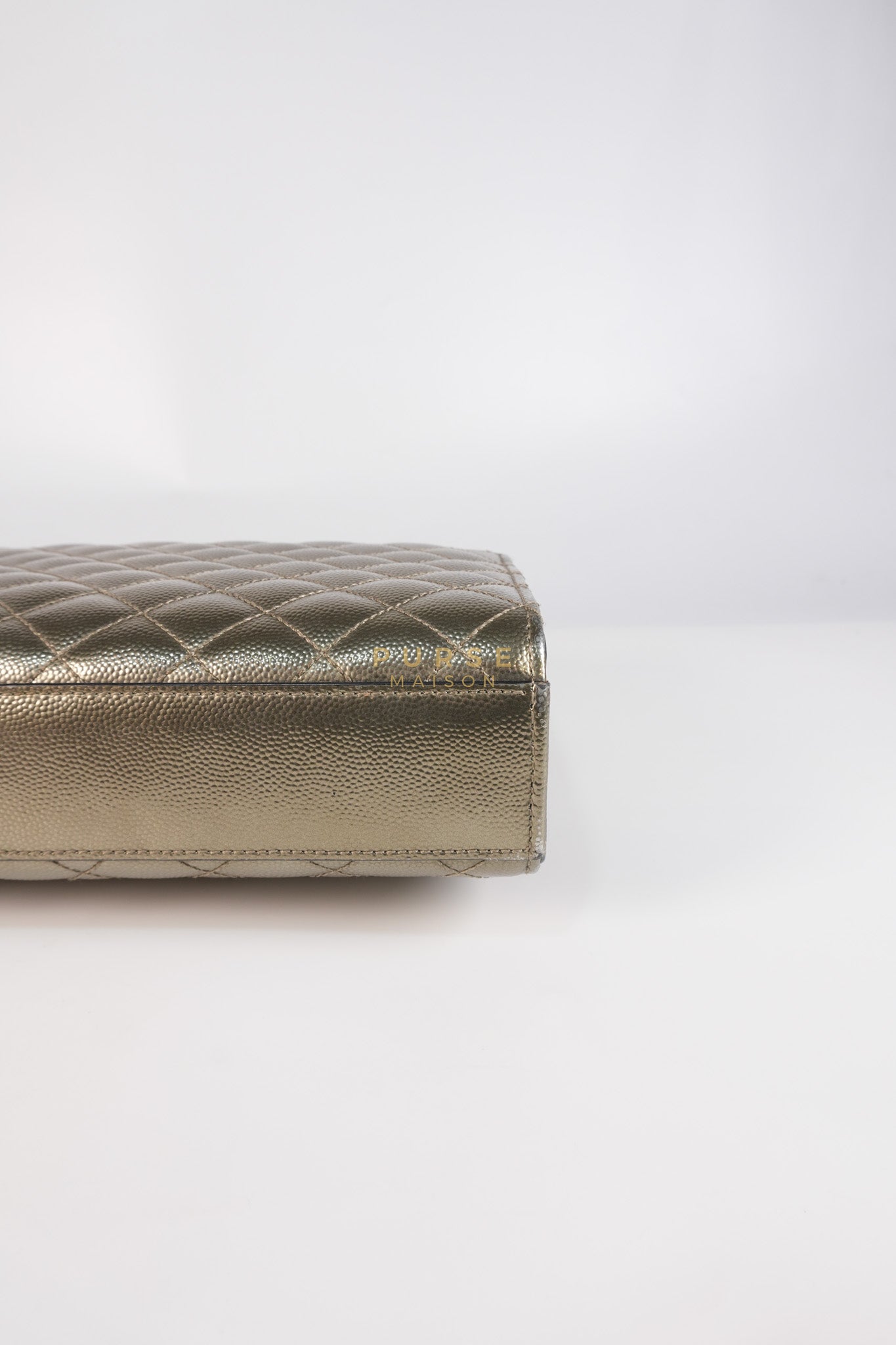 Envelope Bag in Metallic Grain de Poudre Leather | Purse Maison Luxury Bags Shop