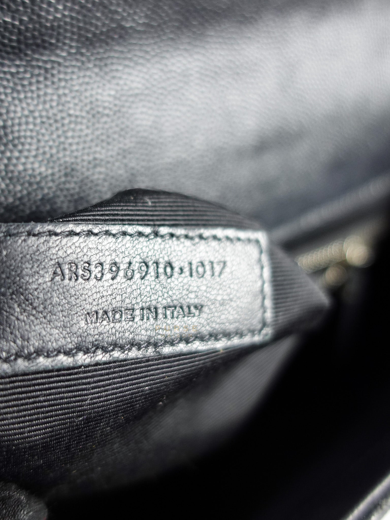 Envelope Large Shoulder Bag in Black Tri Quilted Grained Leather & Silver Hardware | Purse Maison Luxury Bags Shop