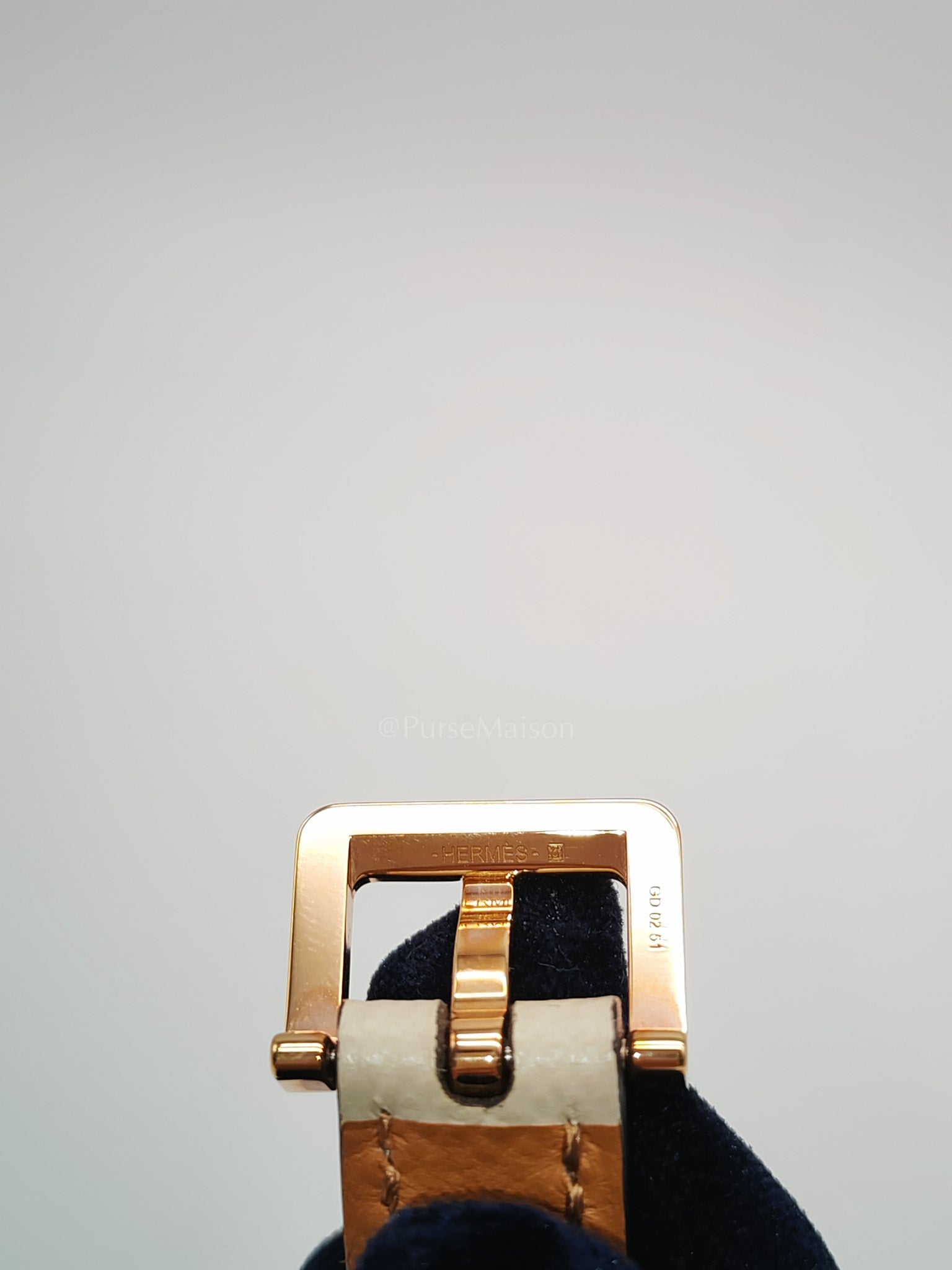 F Pop H Belt in Craie Epsom Leather Stamp Z(2021) Size 75cm