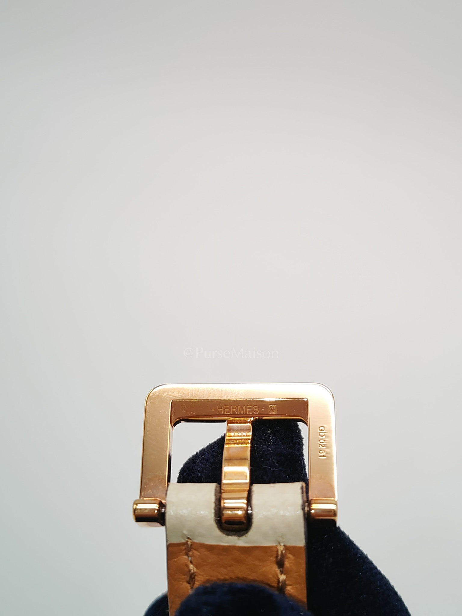 F Pop H Belt in Craie Epsom Leather Stamp Z(2021) Size 75cm