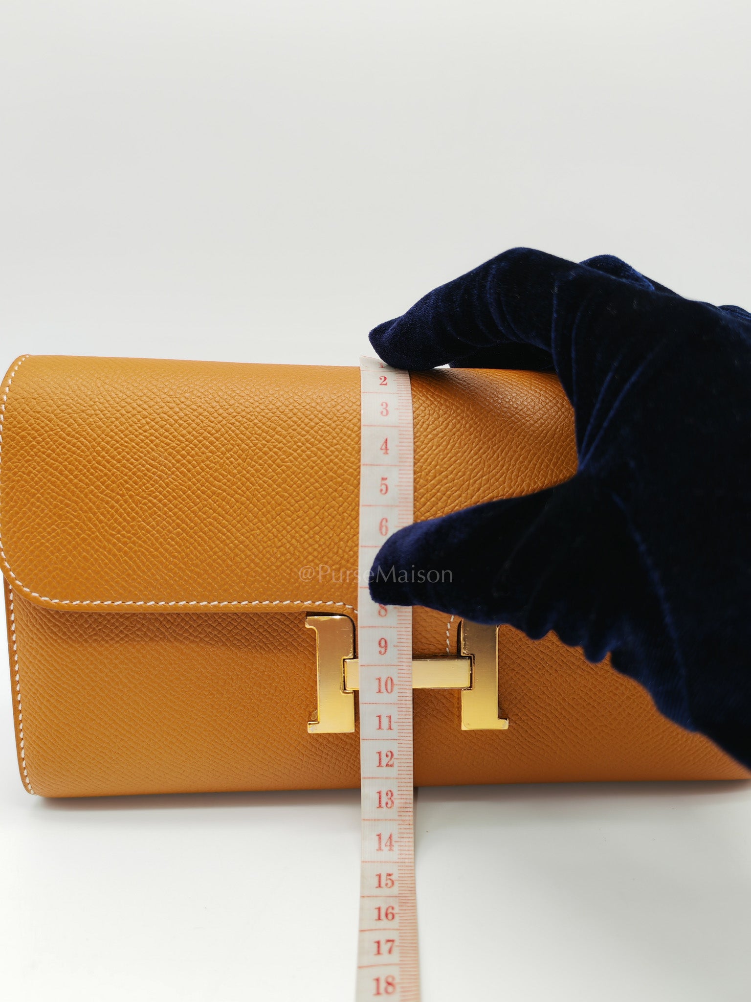 Constance To Go in Toffee Epsom Leather & Gold Hardware Stamp D (2019)