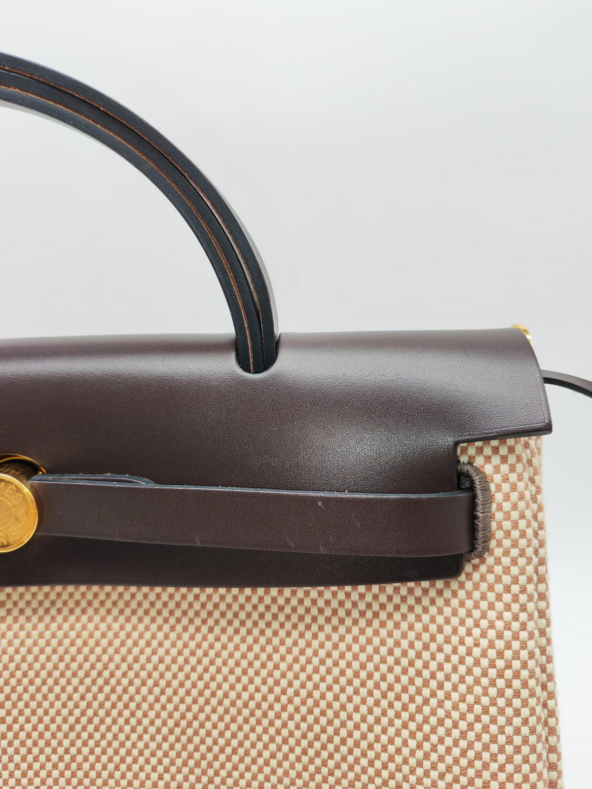 Hermès Herbag Zip PM 31 Ecru, Beige Toile H Ebene Hunter Gold Hardware Stamp W (2024)
