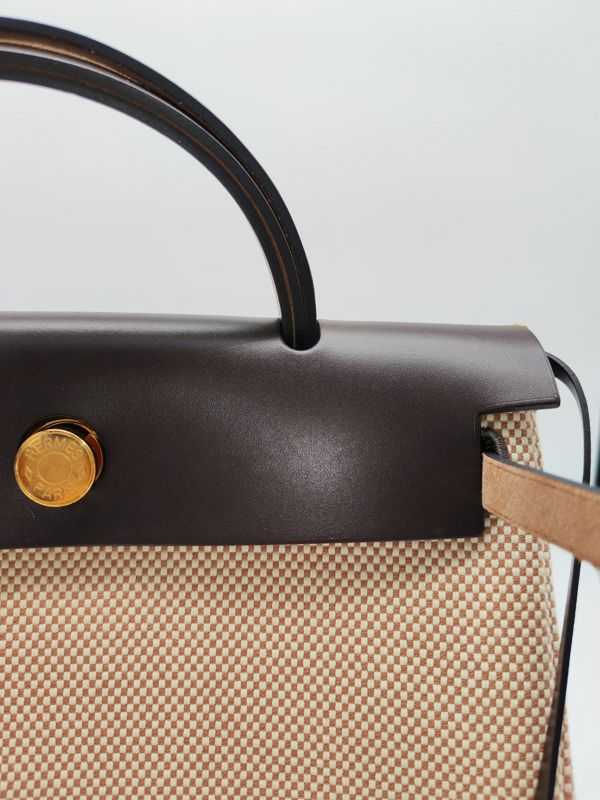 Hermès Herbag Zip PM 31 Ecru, Beige Toile H Ebene Hunter Gold Hardware Stamp W (2024)