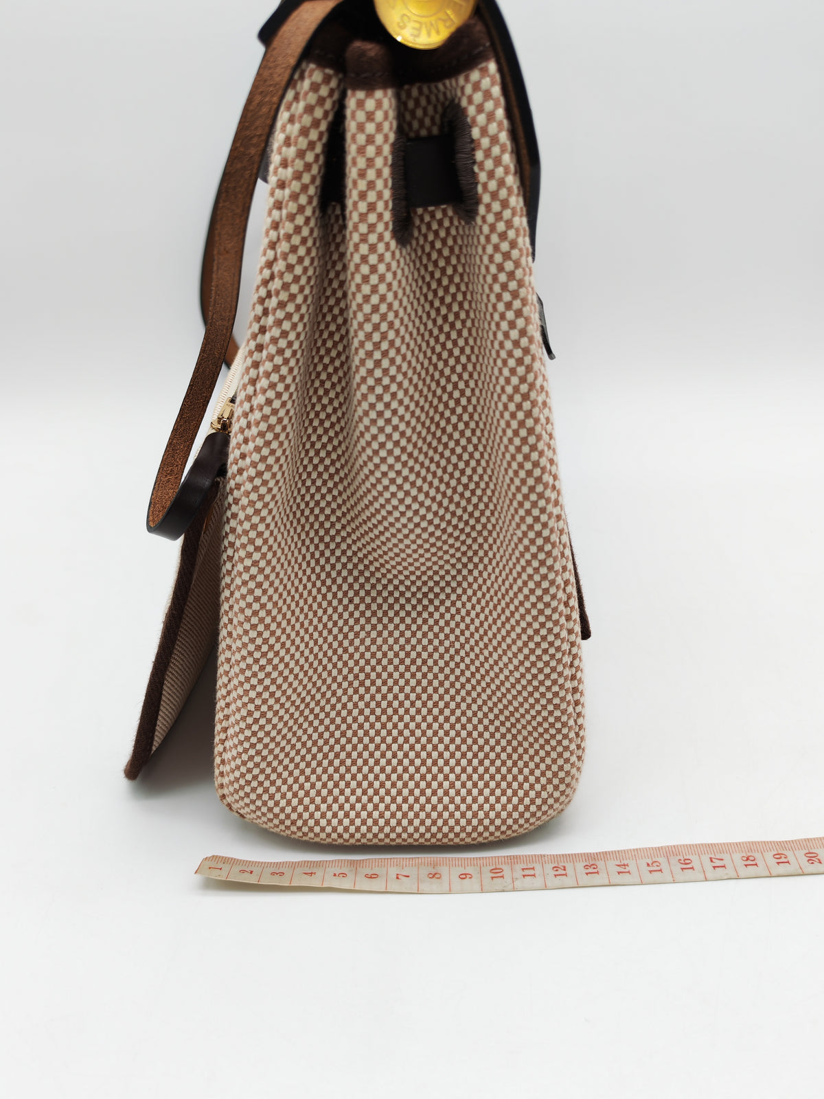 Hermès Herbag Zip PM 31 Ecru, Beige Toile H Ebene Hunter Gold Hardware Stamp W (2024)