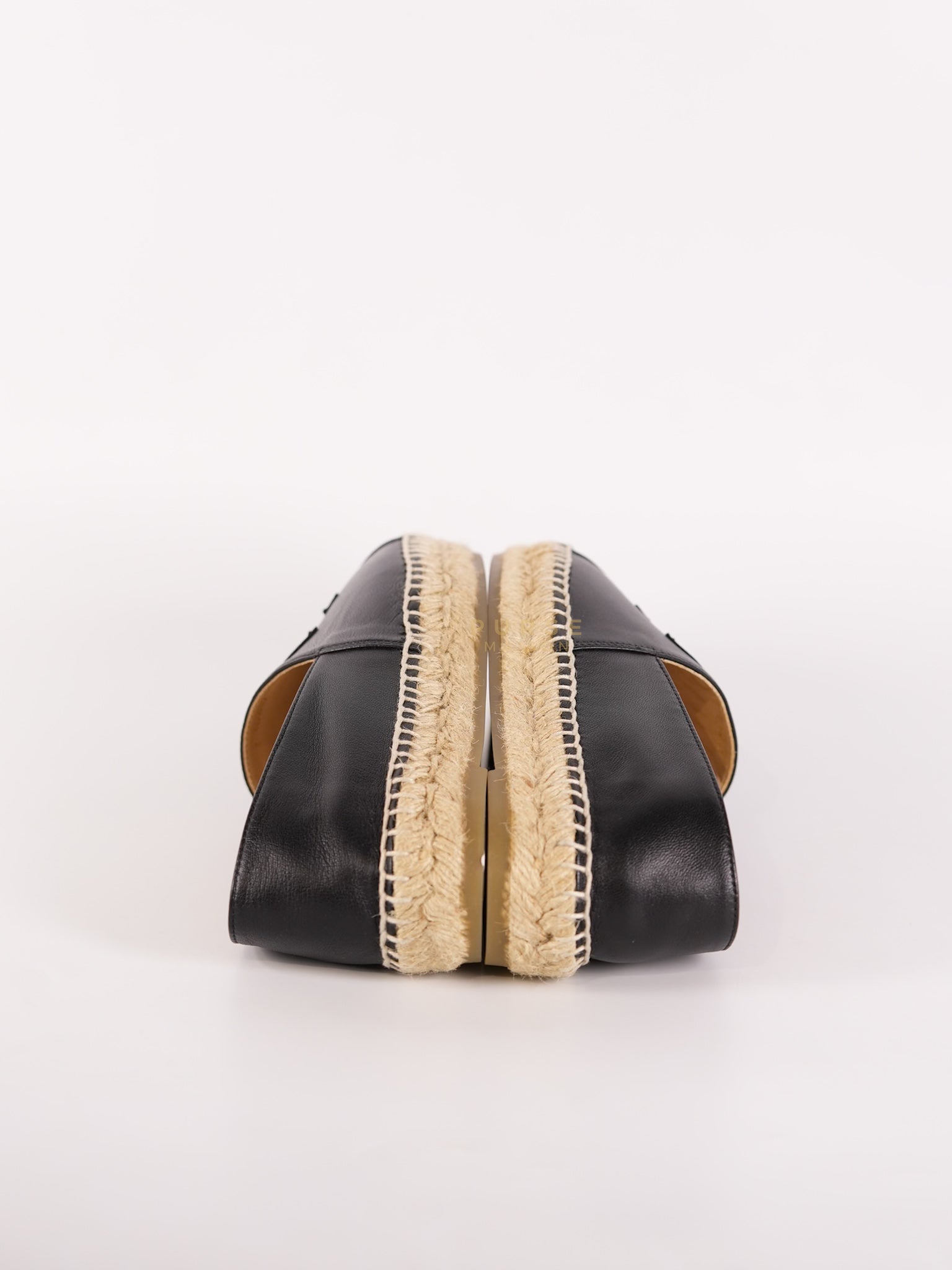 Espadrille Black in Lambskin Leather Size 38 EU (24 cm) | Purse Maison Luxury Bags Shop