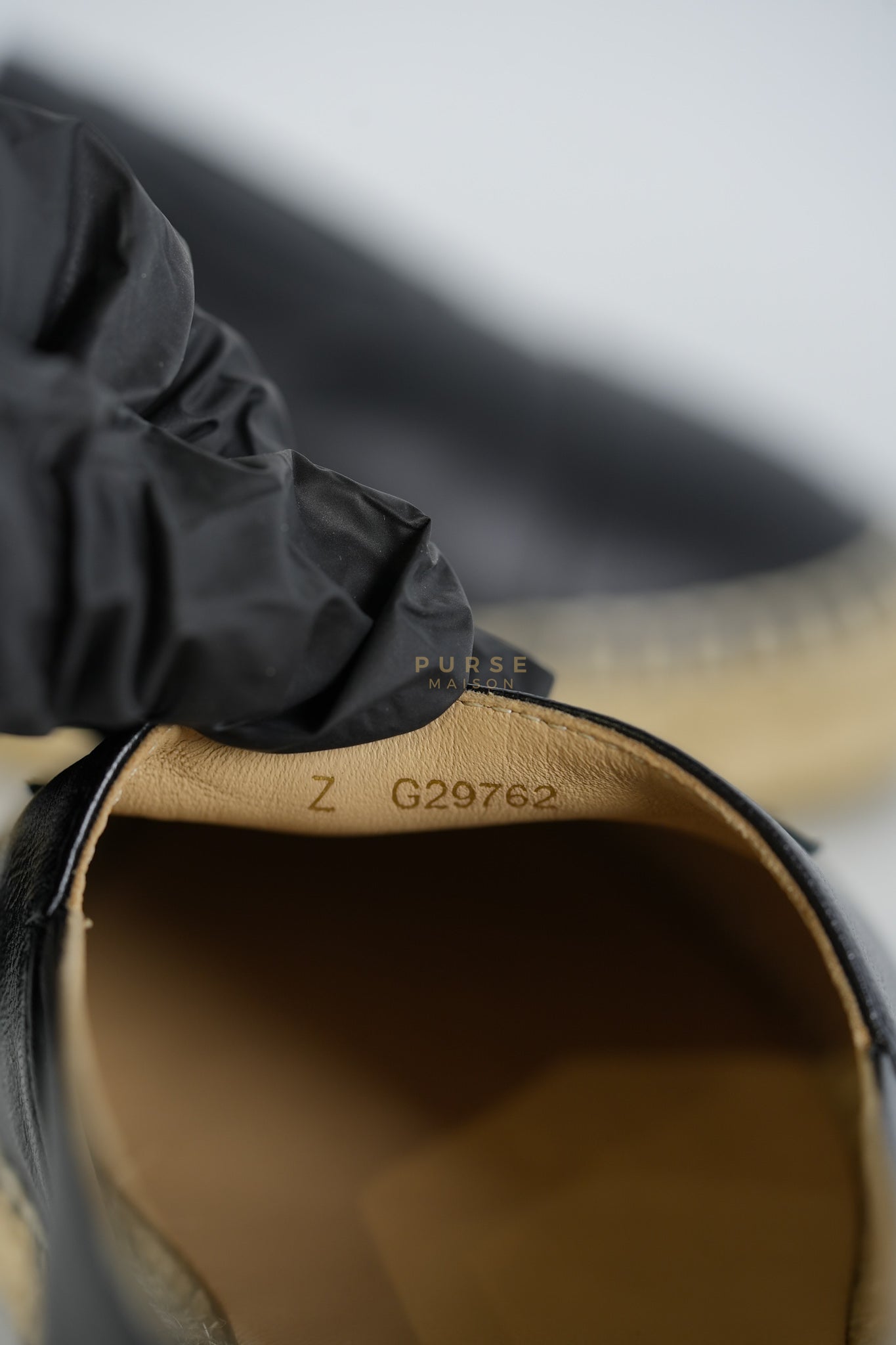 Espadrille Black in Lambskin Leather Size 38 EU (24 cm) | Purse Maison Luxury Bags Shop