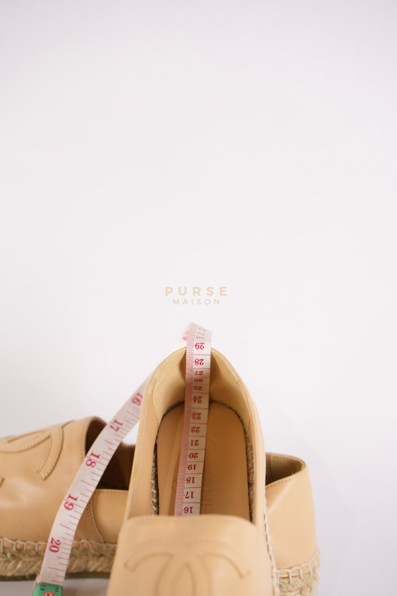 Espadrilles Beige/Black Two-tone Lambskin Leather Size 37 (23cm) | Purse Maison Luxury Bags Shop