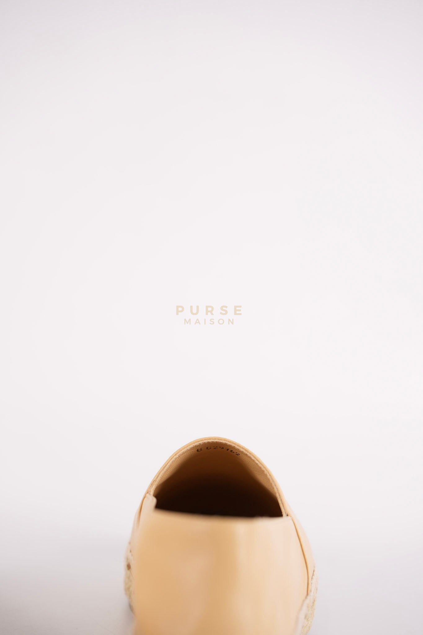 Espadrilles Beige/Black Two-tone Lambskin Leather Size 37 (23cm) | Purse Maison Luxury Bags Shop