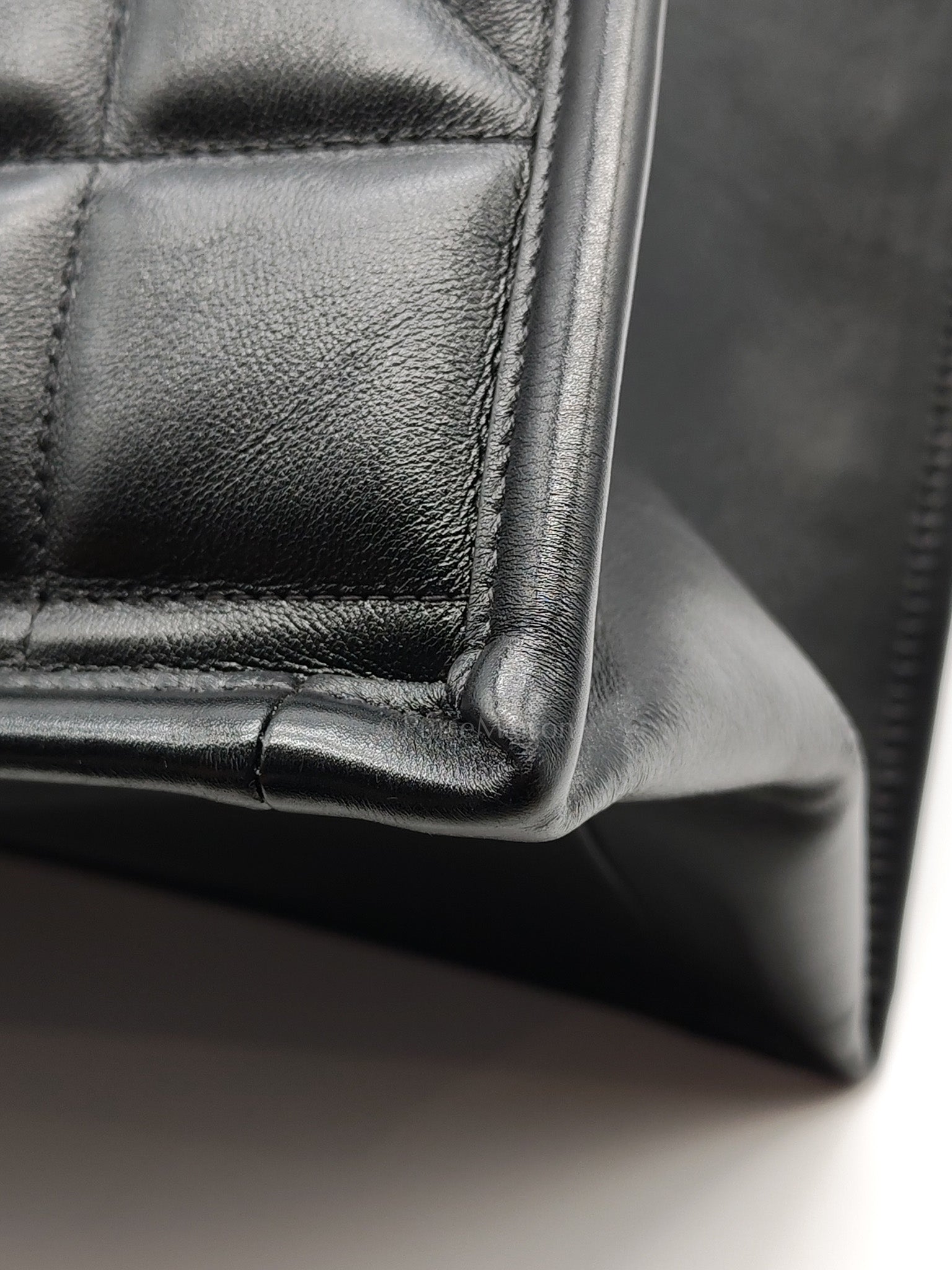 Essential Tote Bag in Black Calfskin Leather & Light Gold Hardware | Purse Maison Luxury Bags Shop