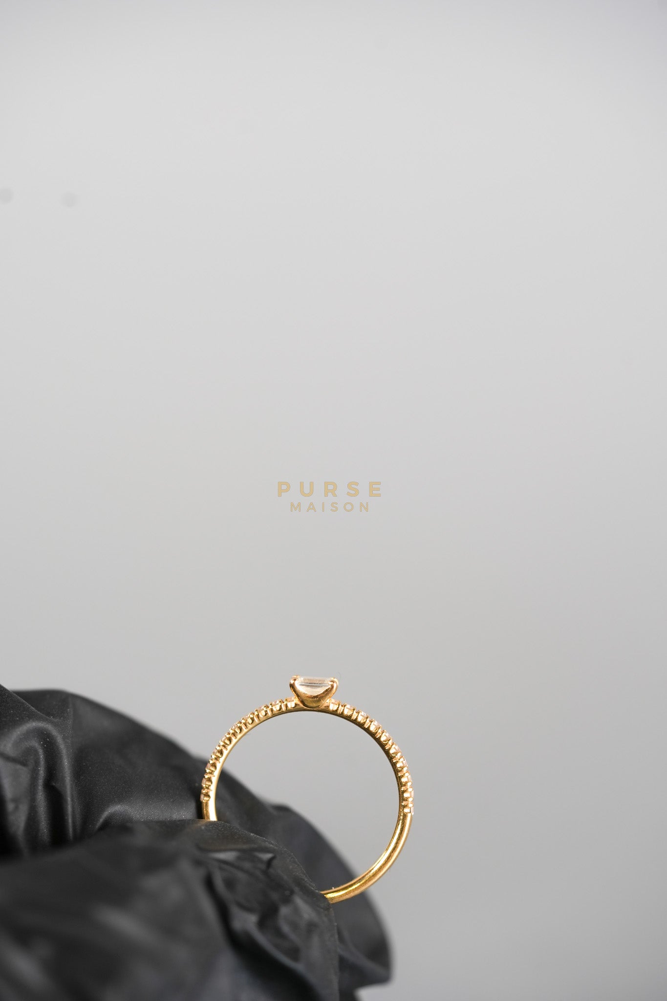 Etincelle de Cartier Ring, 0.16CT Emerald-cut Diamond Paved Size 7 | Purse Maison Luxury Bags Shop