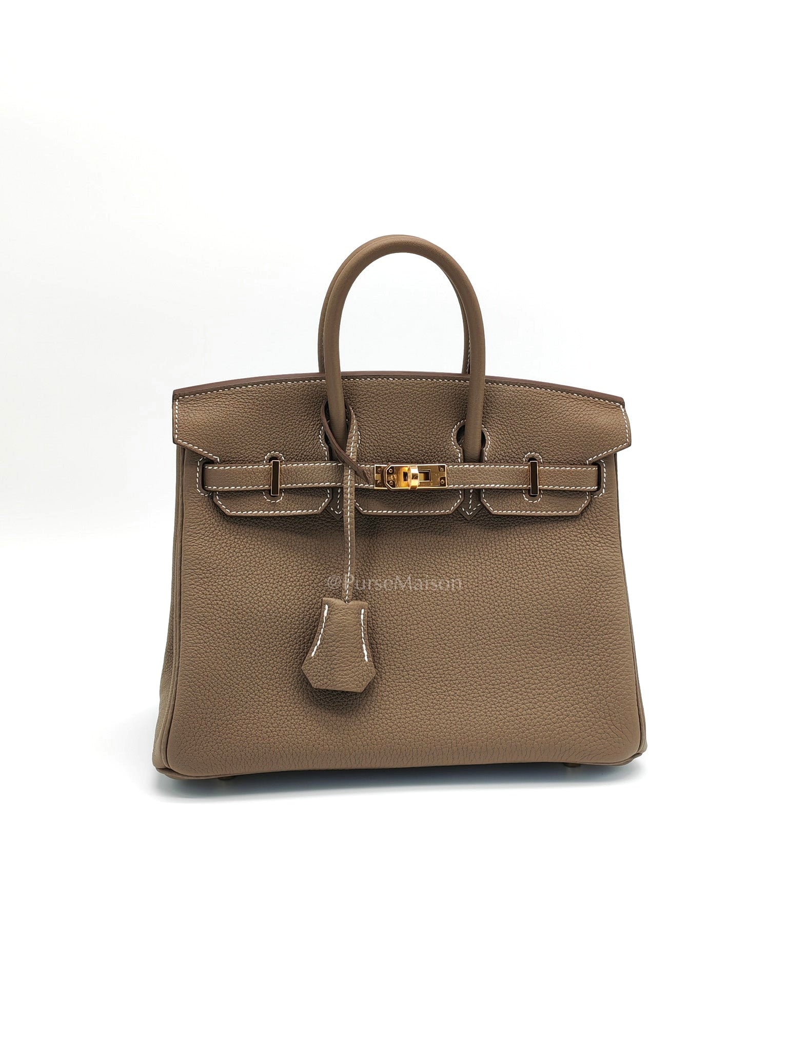 Birkin 25 Retourne Etoupe in Togo Leather and Gold Hardware Stamp B (2023)