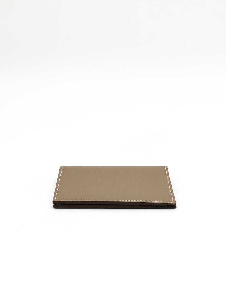 Euclide Card Holder in Etoupe Epsom Leather Stamp B (2023) | Purse Maison Luxury Bags Shop