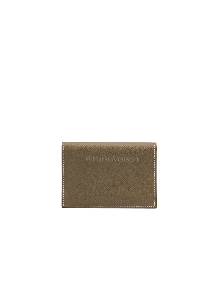Euclide Card Holder in Etoupe Epsom Leather Stamp B (2023) | Purse Maison Luxury Bags Shop