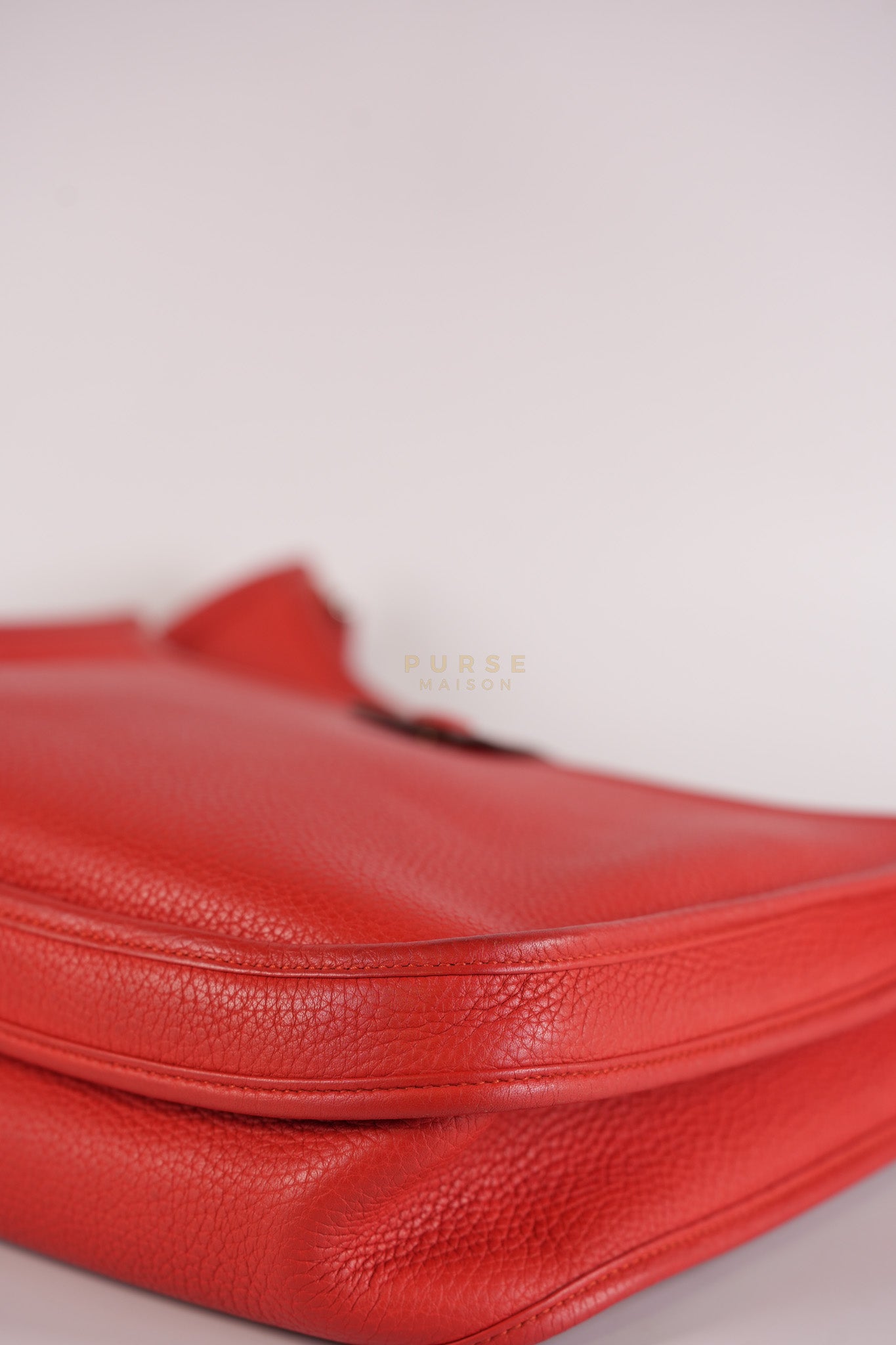 Evelyn GM in Red Clemence Palladium Hardware Stamp X(2017) | Purse Maison Luxury Bags Shop