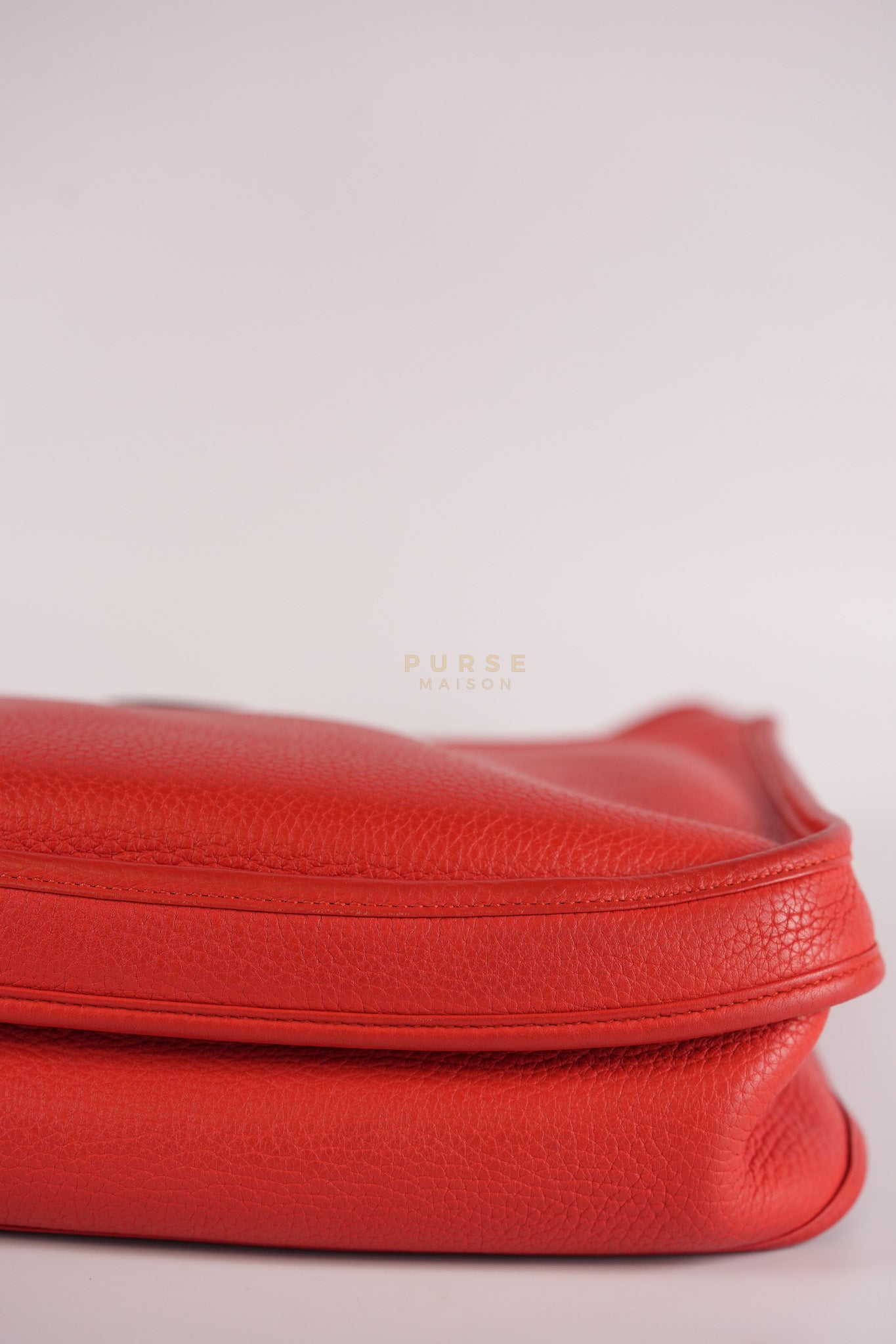 Evelyn GM in Red Clemence Palladium Hardware Stamp X(2017) | Purse Maison Luxury Bags Shop