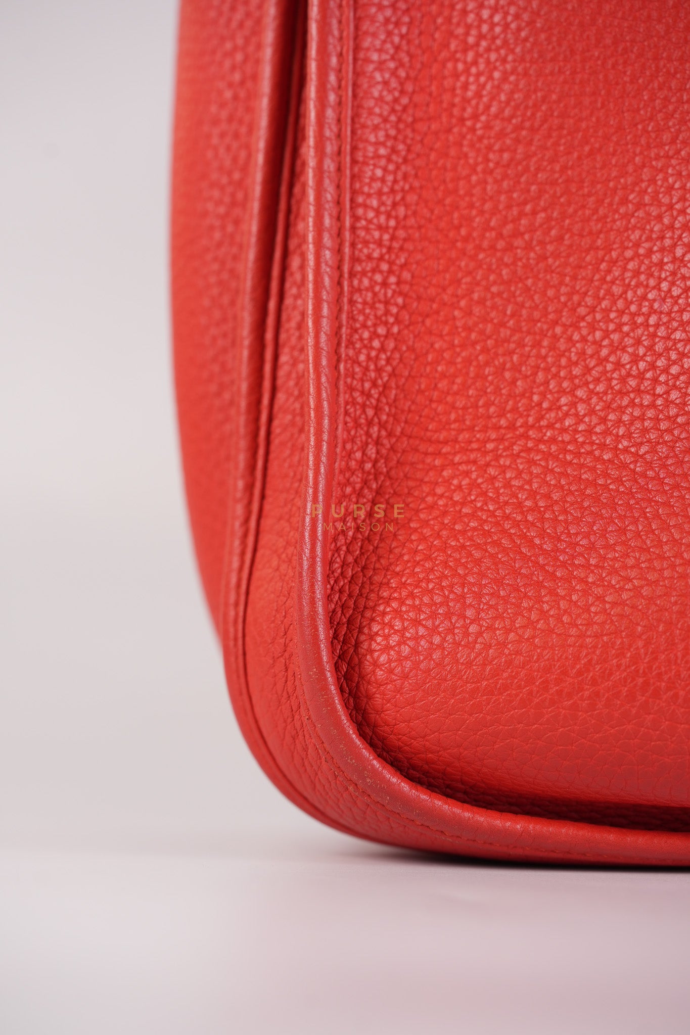 Evelyn GM in Red Clemence Palladium Hardware Stamp X(2017) | Purse Maison Luxury Bags Shop