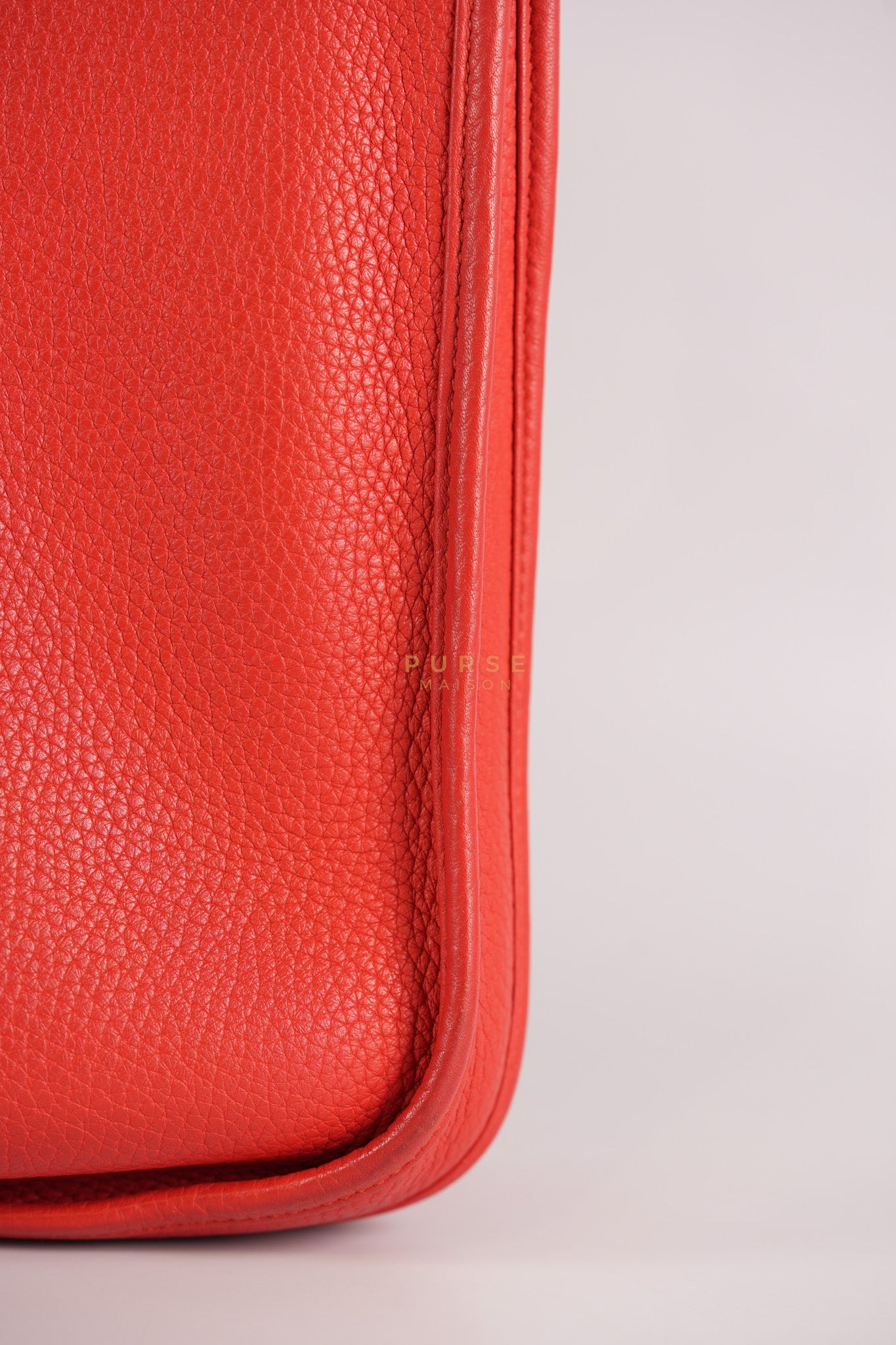 Evelyn GM in Red Clemence Palladium Hardware Stamp X(2017) | Purse Maison Luxury Bags Shop