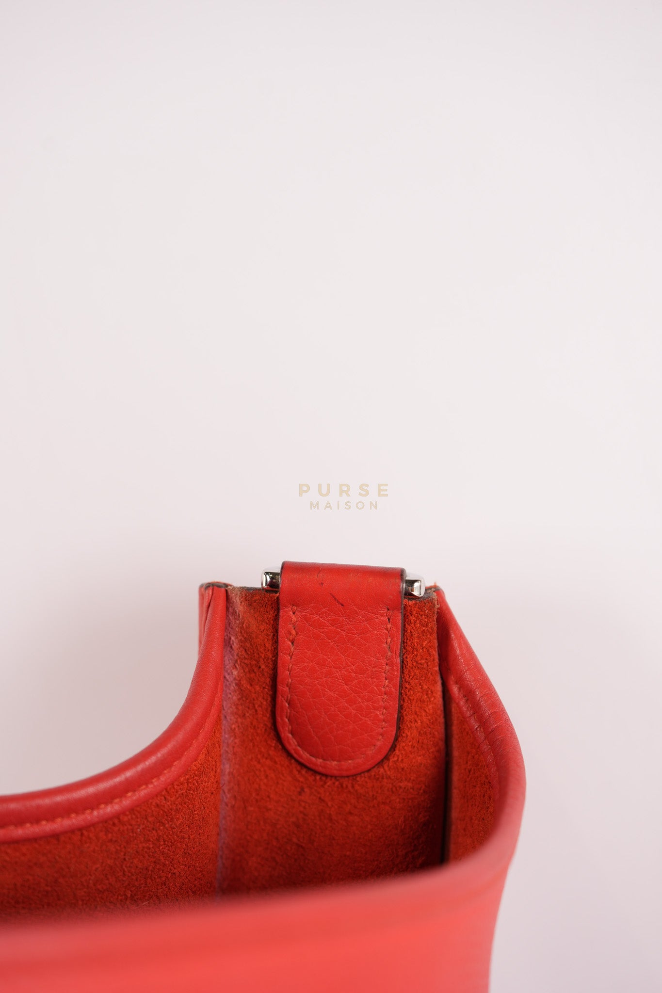 Evelyn GM in Red Clemence Palladium Hardware Stamp X(2017) | Purse Maison Luxury Bags Shop