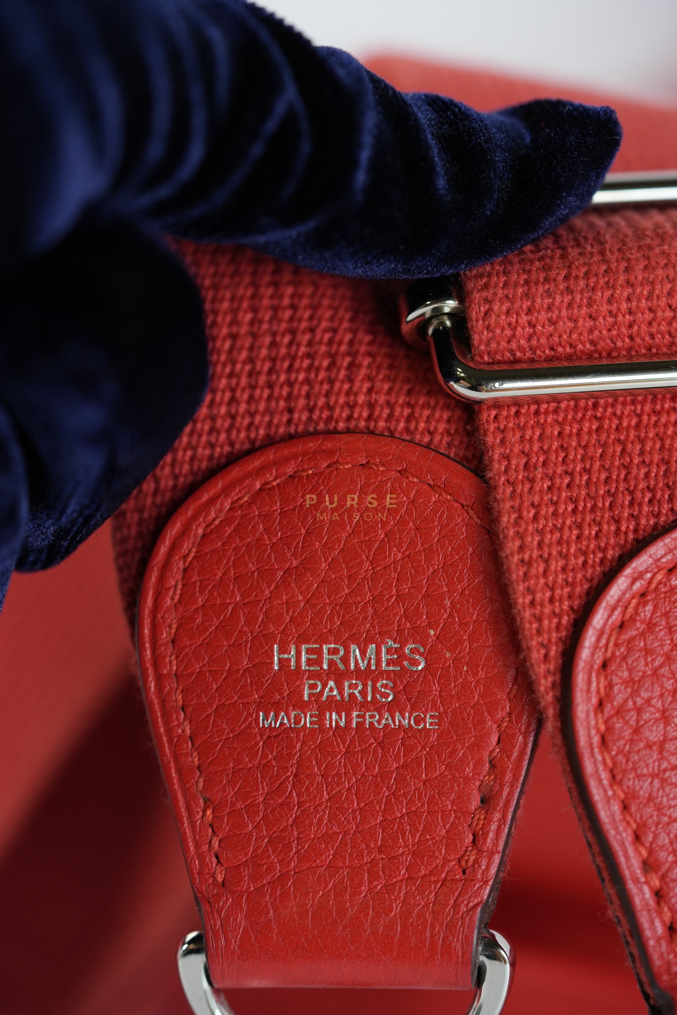 Evelyn GM in Red Clemence Palladium Hardware Stamp X(2017) | Purse Maison Luxury Bags Shop