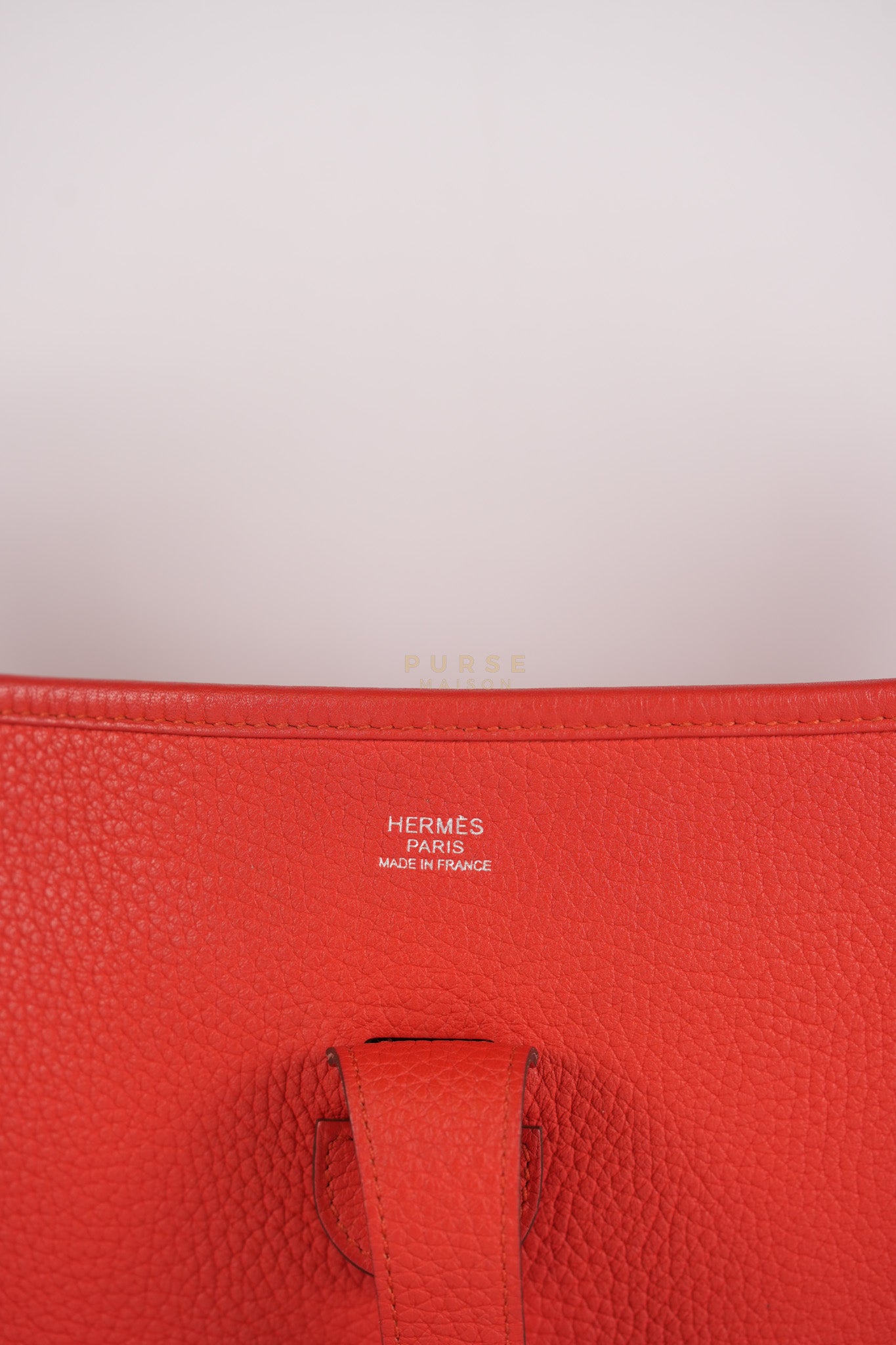 Evelyn GM in Red Clemence Palladium Hardware Stamp X(2017) | Purse Maison Luxury Bags Shop