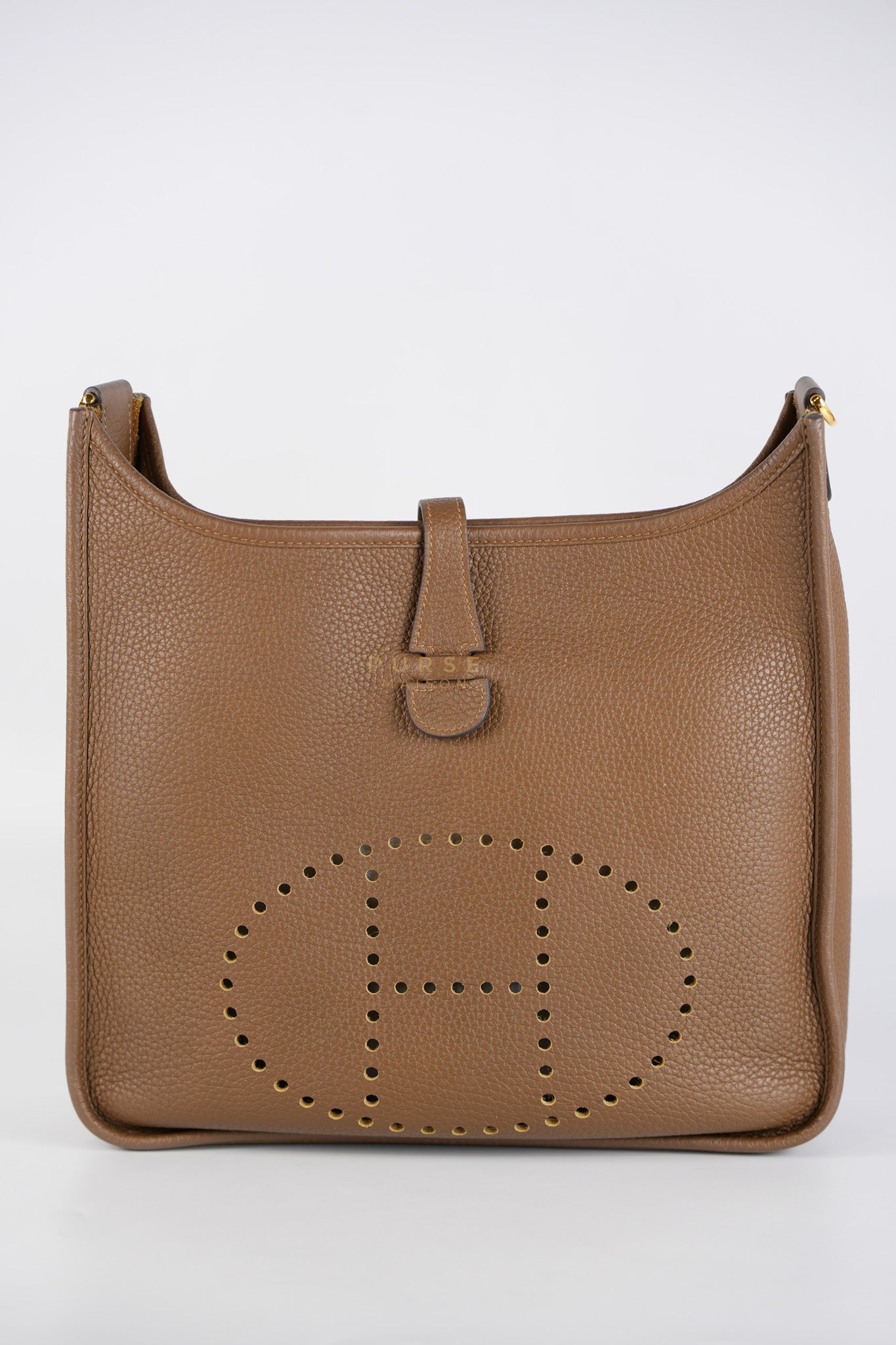 Evelyn PM Beige de Weimar in Clemence Leather and Gold Hardware Stamp Z (2021) | Purse Maison Luxury Bags Shop
