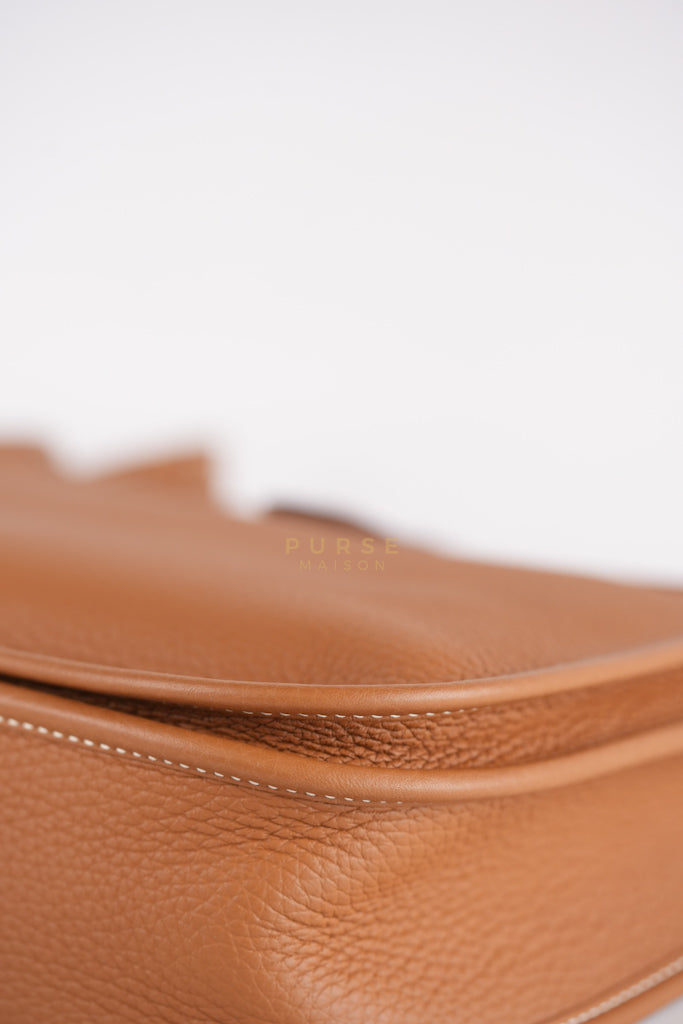 Evelyn PM in Gold Clemence Leather and Gold Hardware Stamp W (2024) | Purse Maison Luxury Bags Shop