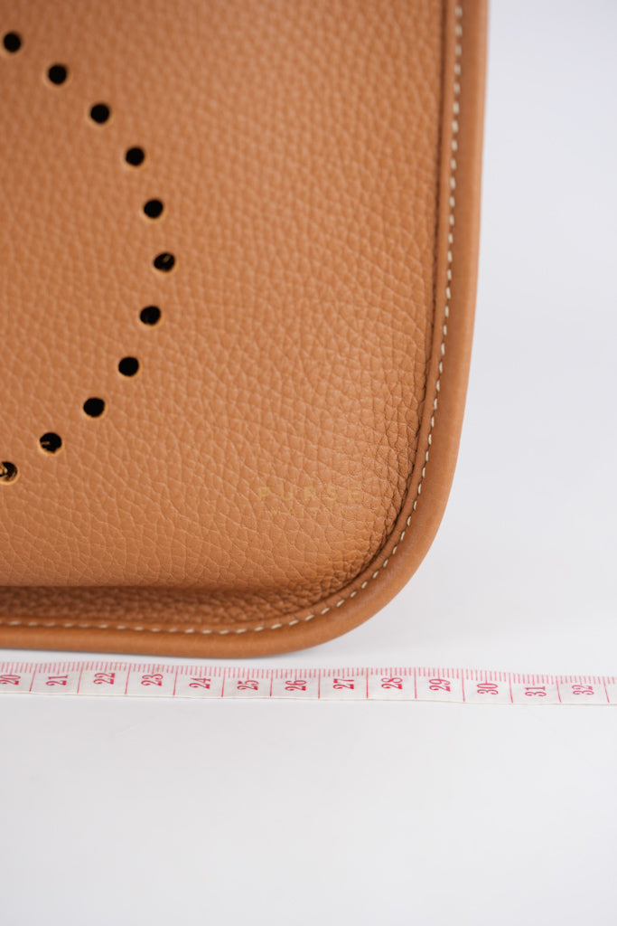 Evelyn PM in Gold Clemence Leather and Gold Hardware Stamp W (2024) | Purse Maison Luxury Bags Shop