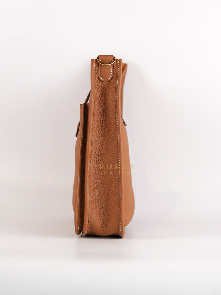 Evelyn PM in Gold Clemence Leather and Gold Hardware Stamp W (2024) | Purse Maison Luxury Bags Shop