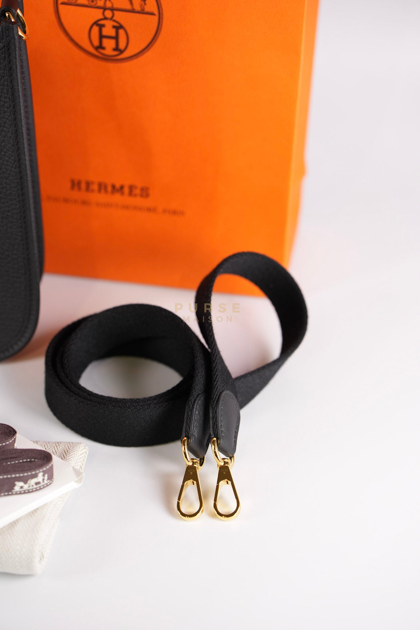 Evelyne 16 TPM in Black Clemence Leather and Gold Hardware Stamp K (2025) | Purse Maison Luxury Bags Shop