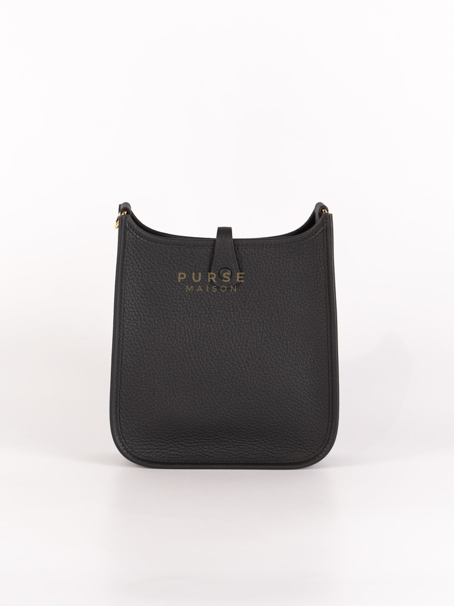 Evelyne 16 TPM in Black Clemence Leather and Gold Hardware Stamp K (2025) | Purse Maison Luxury Bags Shop