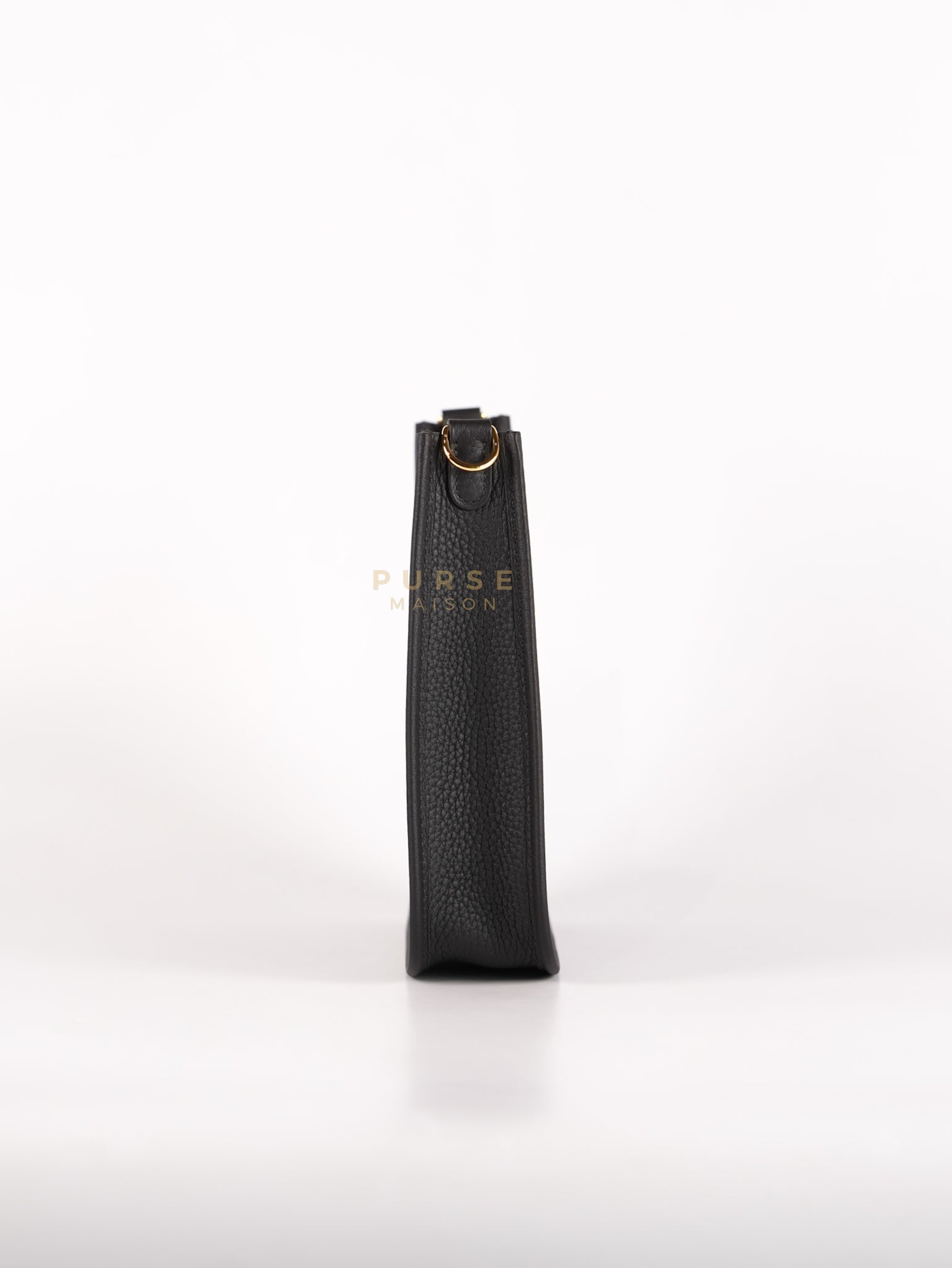 Evelyne 16 TPM in Black Clemence Leather and Gold Hardware Stamp K (2025) | Purse Maison Luxury Bags Shop