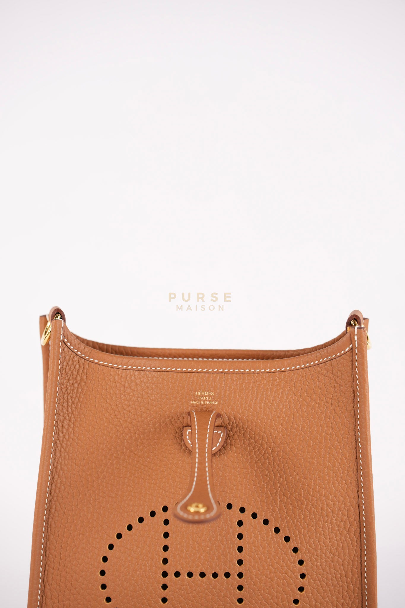 Evelyne 16 TPM in Gold Clemence Leather and Gold Hardware Stamp K (2025) | Purse Maison Luxury Bags Shop