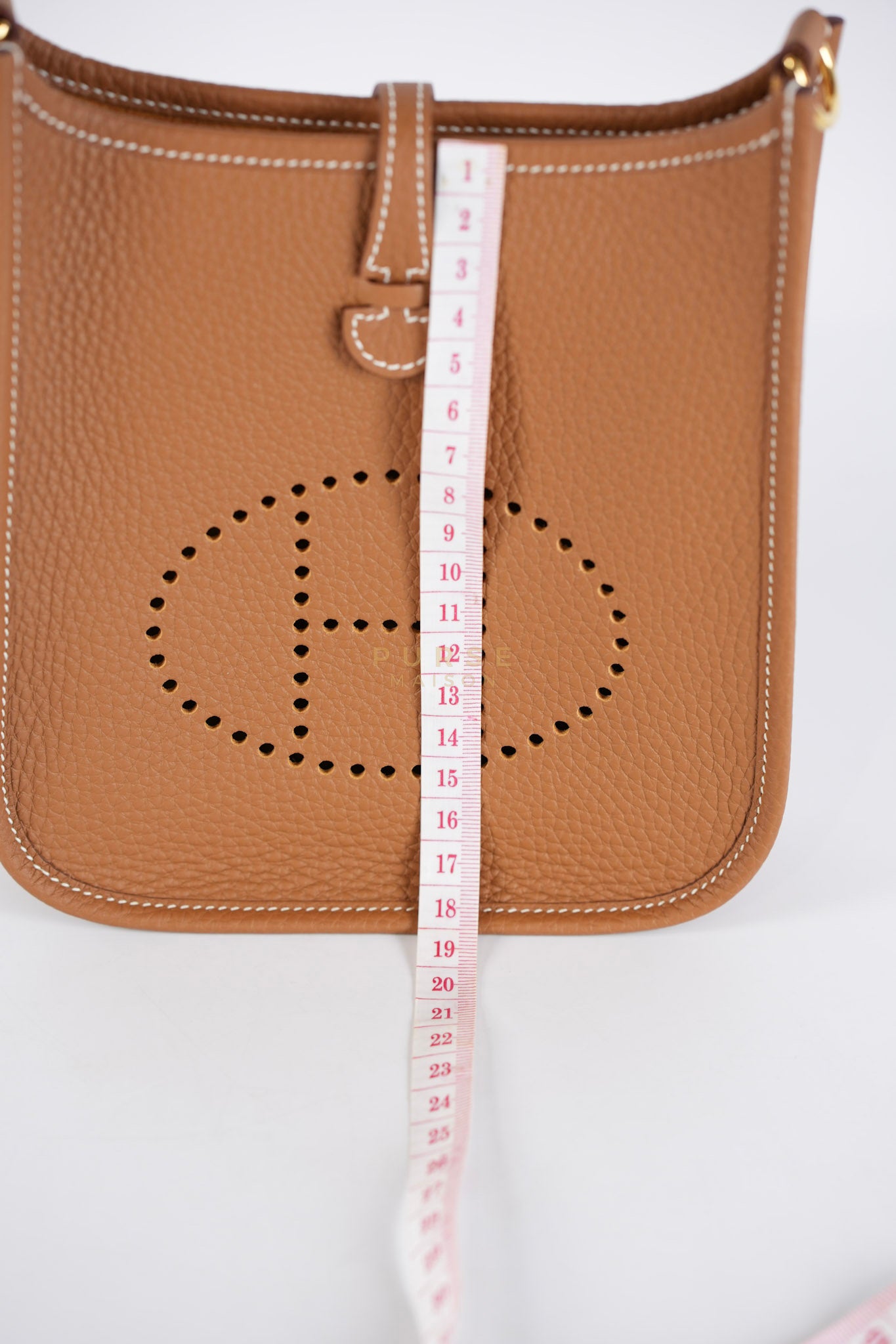 Evelyne 16 TPM in Gold Clemence Leather and Gold Hardware Stamp K (2025) | Purse Maison Luxury Bags Shop