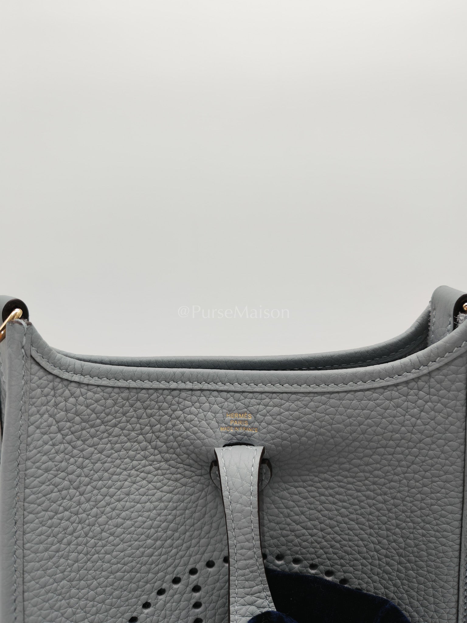 Evelyne 16 TPM in Gris Pantin Clemence Leather Gold Hardware Stamp K(2025) | Purse Maison Luxury Bags Shop