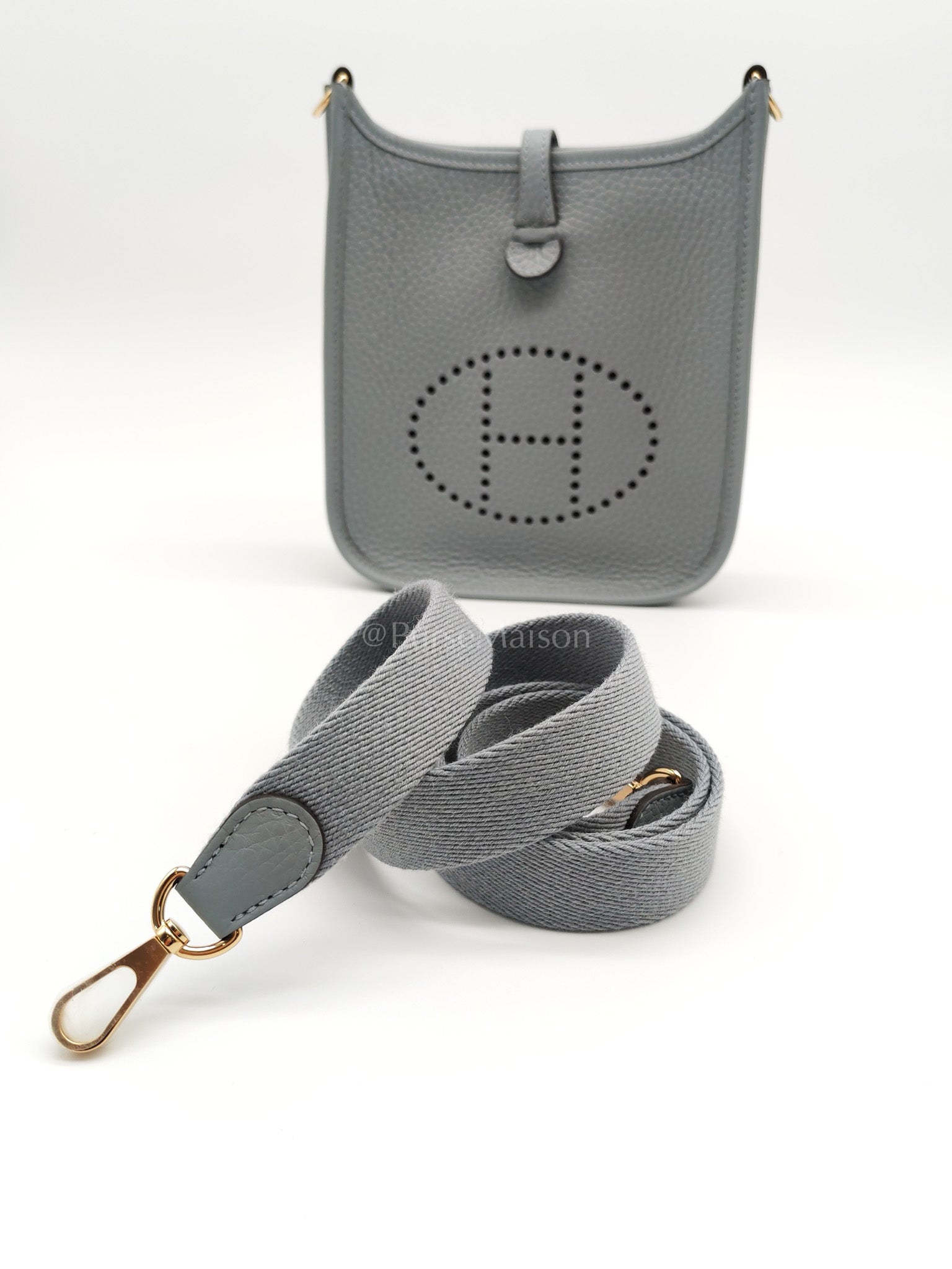 Evelyne 16 TPM in Gris Pantin Clemence Leather Gold Hardware Stamp K(2025) | Purse Maison Luxury Bags Shop