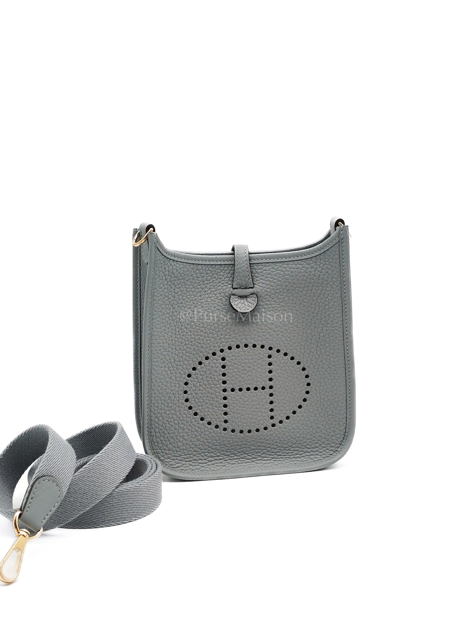 Evelyne 16 TPM in Gris Pantin Clemence Leather Gold Hardware Stamp K(2025) | Purse Maison Luxury Bags Shop