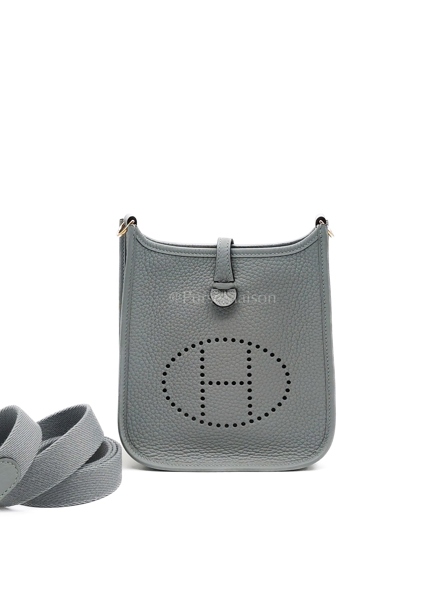 Evelyne 16 TPM in Gris Pantin Clemence Leather Gold Hardware Stamp K(2025) | Purse Maison Luxury Bags Shop