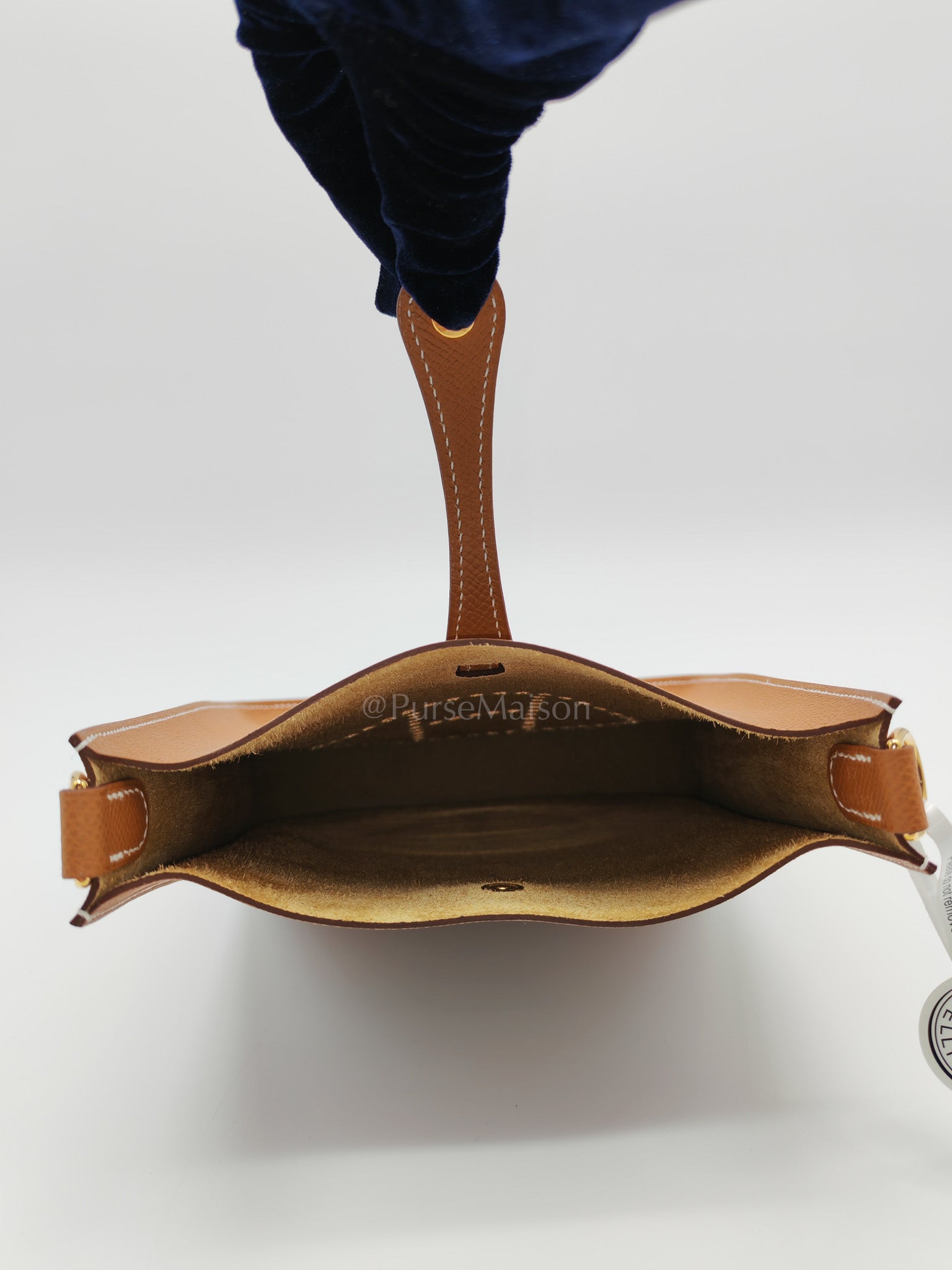 Evelyne 16 TPM Sellier in Gold Epsom Leather and Gold Hardware Stamp K (2025) | Purse Maison Luxury Bags Shop