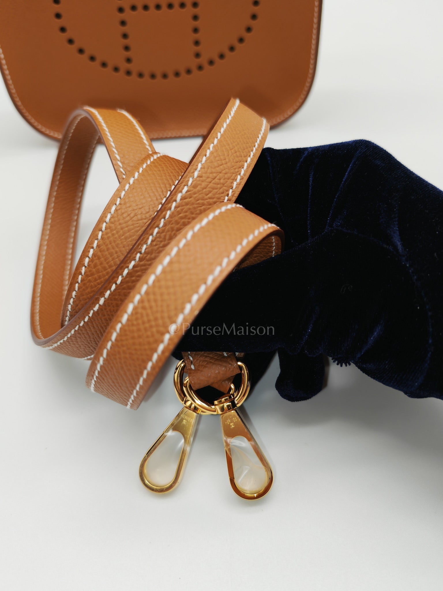 Evelyne 16 TPM Sellier in Gold Epsom Leather and Gold Hardware Stamp K (2025) | Purse Maison Luxury Bags Shop