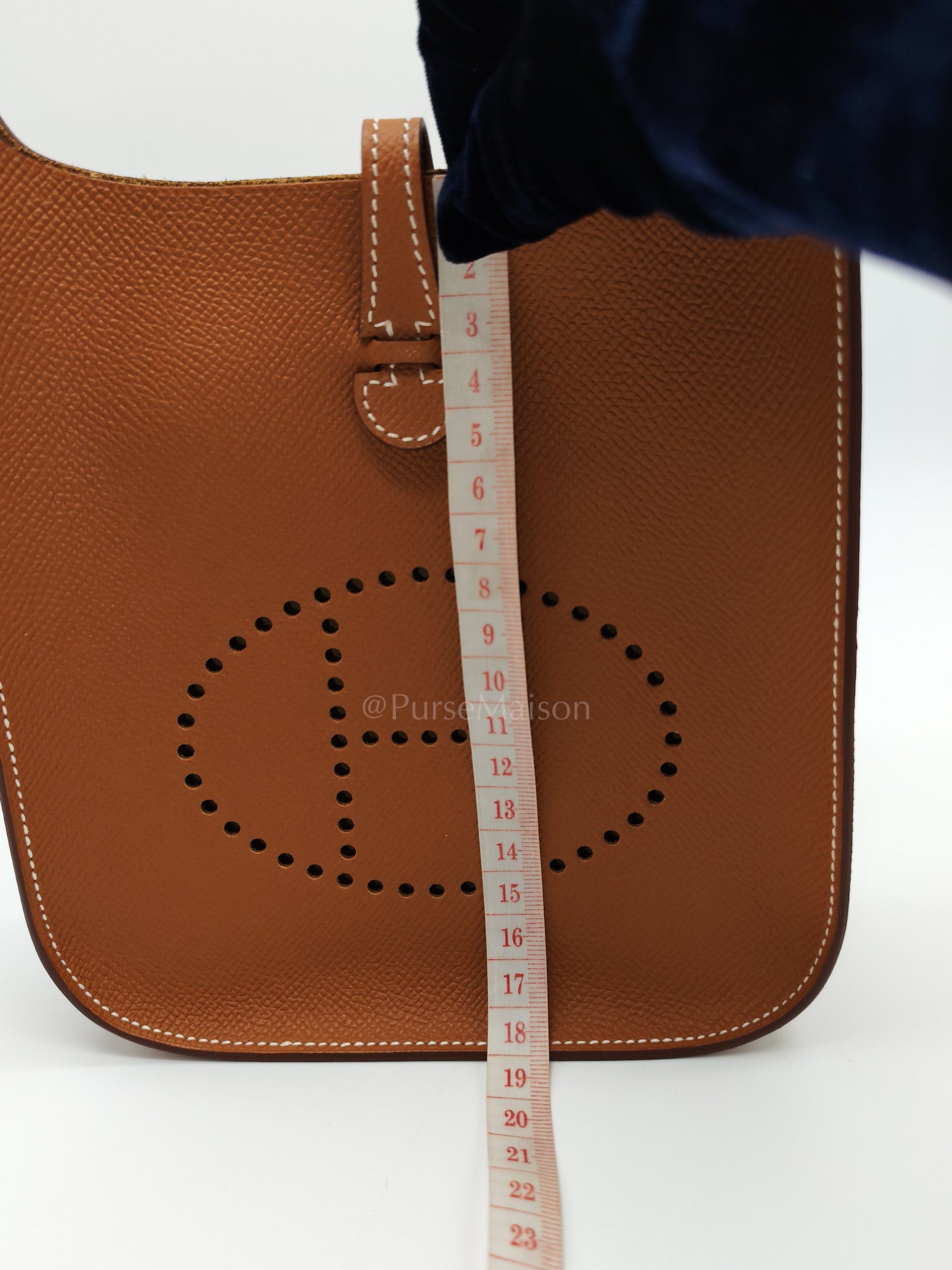 Evelyne 16 TPM Sellier in Gold Epsom Leather and Gold Hardware Stamp K (2025) | Purse Maison Luxury Bags Shop