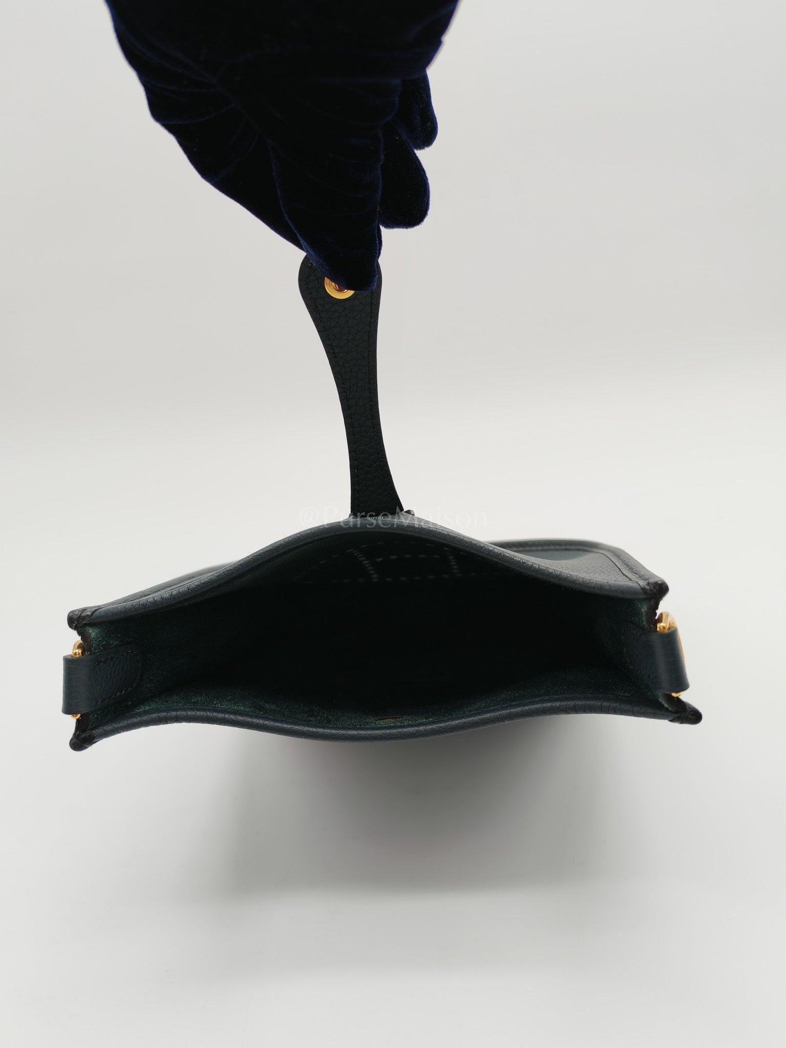 Evelyne 16 TPM Taurillion Maurice Vert Rousseau in Gold Hardware Stamp B(2023) | Purse Maison Luxury Bags Shop