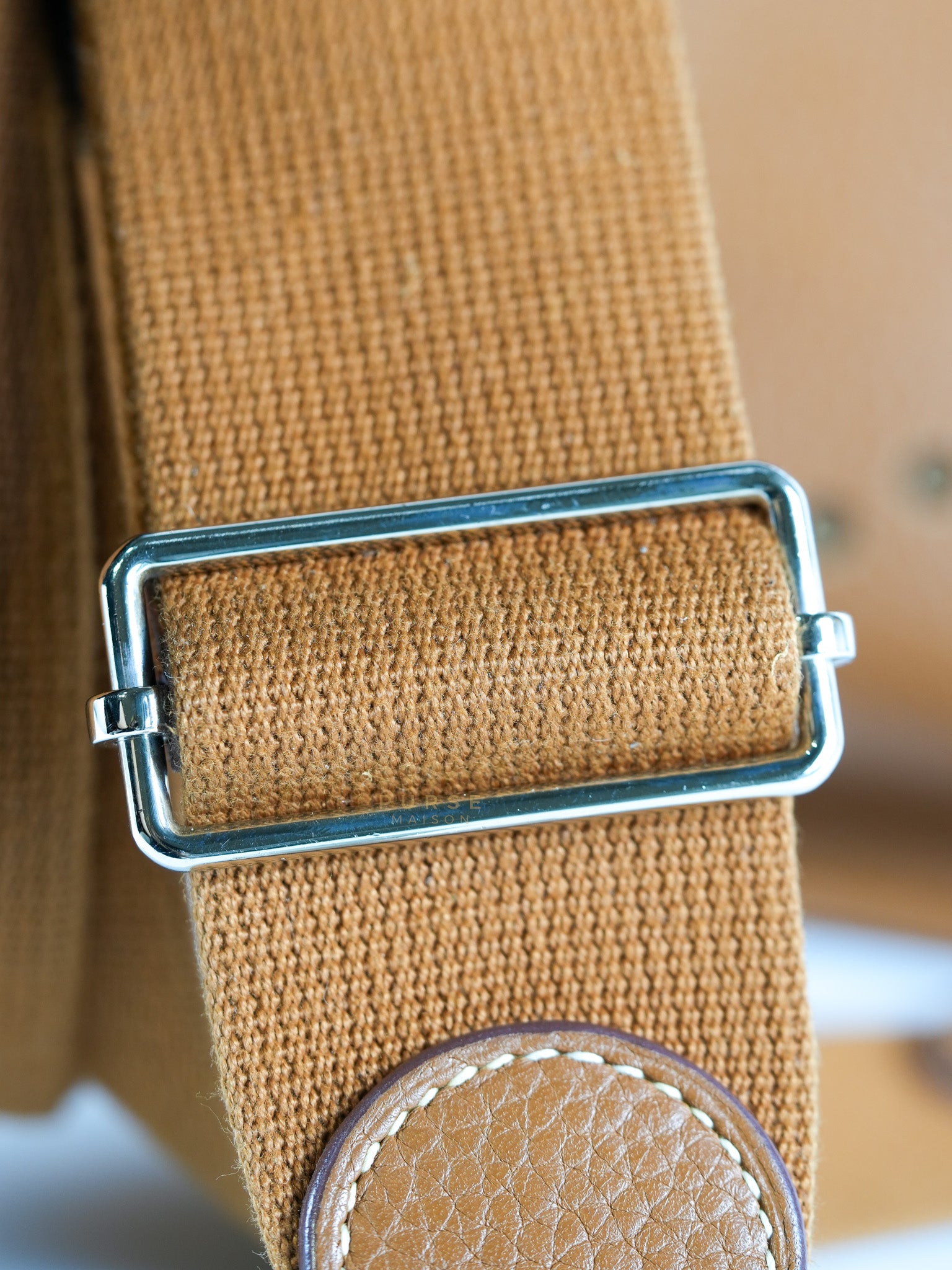 Evelyne GM in Gold Clemence Leather & Palladium Hardware Stamp Square H (2004) | Purse Maison Luxury Bags Shop