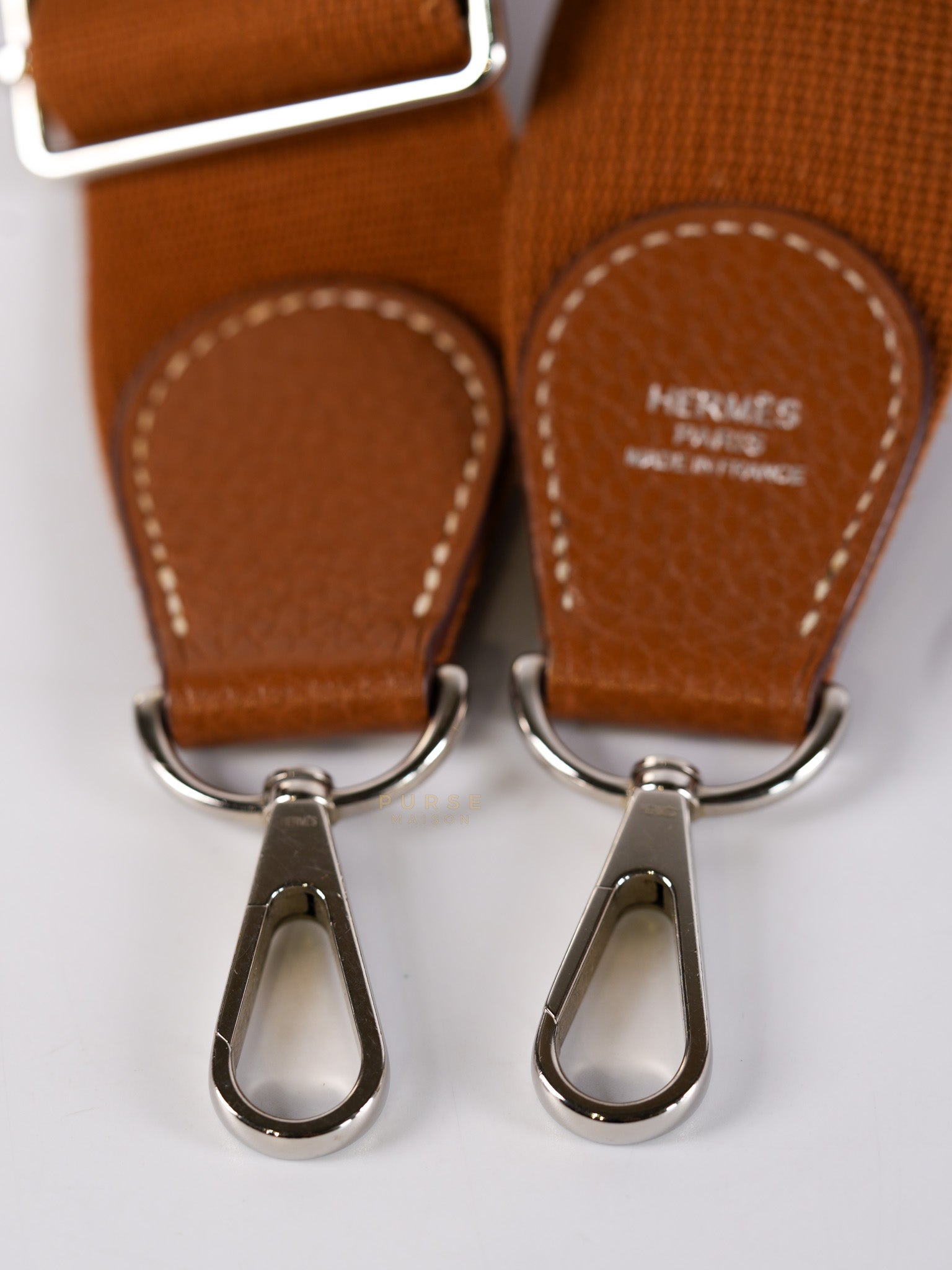 Evelyne GM in Gold Clemence Leather & Palladium Hardware Stamp Square H (2004) | Purse Maison Luxury Bags Shop