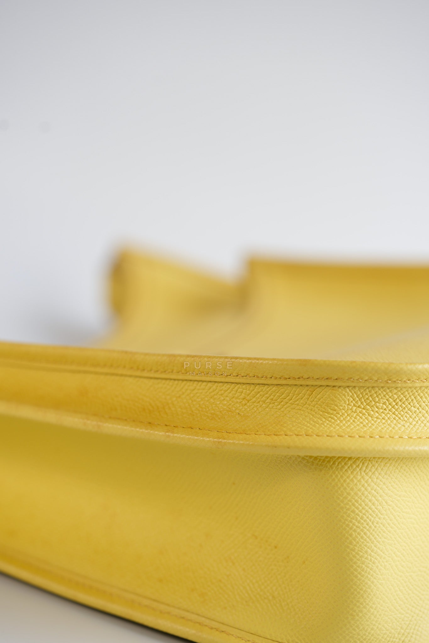 Evelyne III PM Jaune Poussin Clemence in Palladium Hardware Stamp T | Purse Maison Luxury Bags Shop