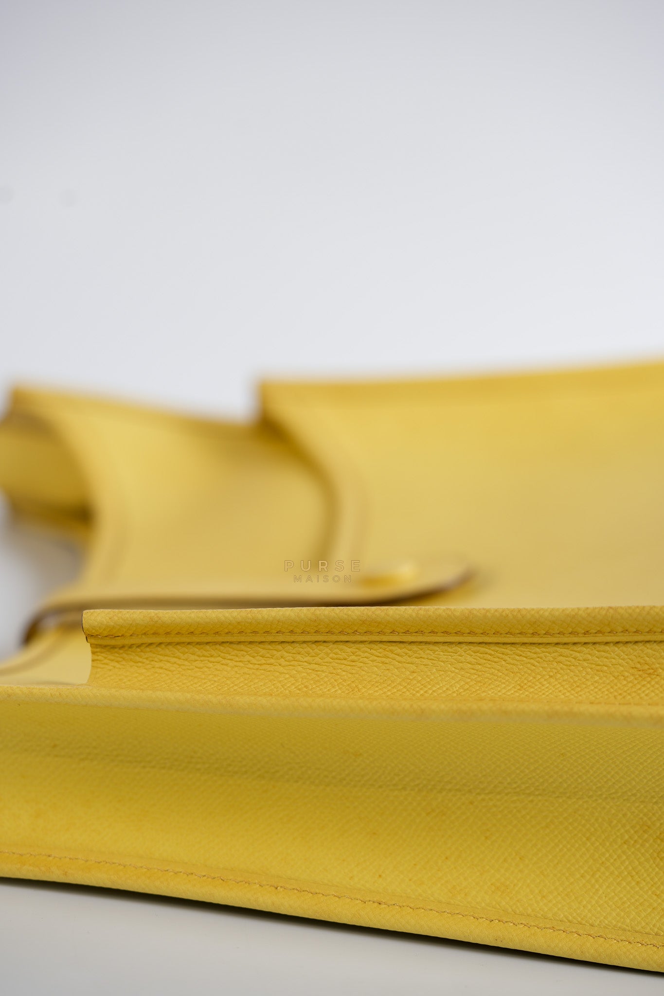 Evelyne III PM Jaune Poussin Clemence in Palladium Hardware Stamp T | Purse Maison Luxury Bags Shop